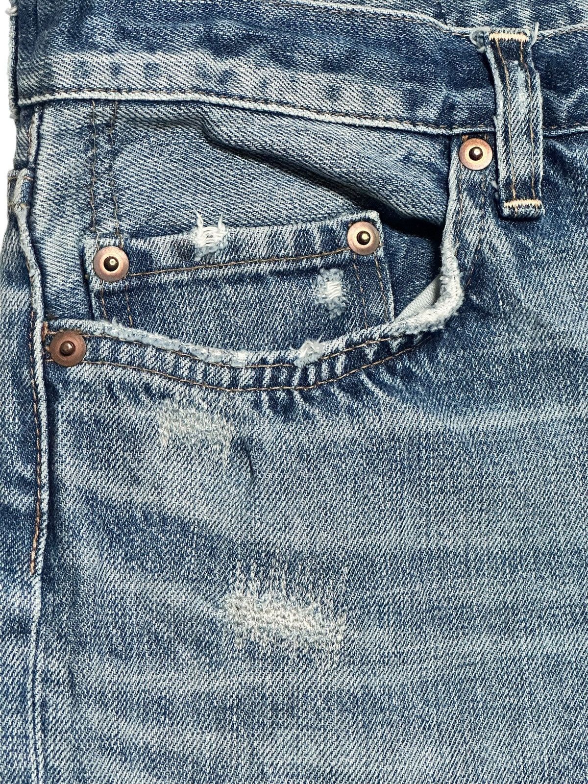 Vintage RNA Jeans Hardcore We're From Slang Distressed Patches Faded Size US 33 - 7 Thumbnail