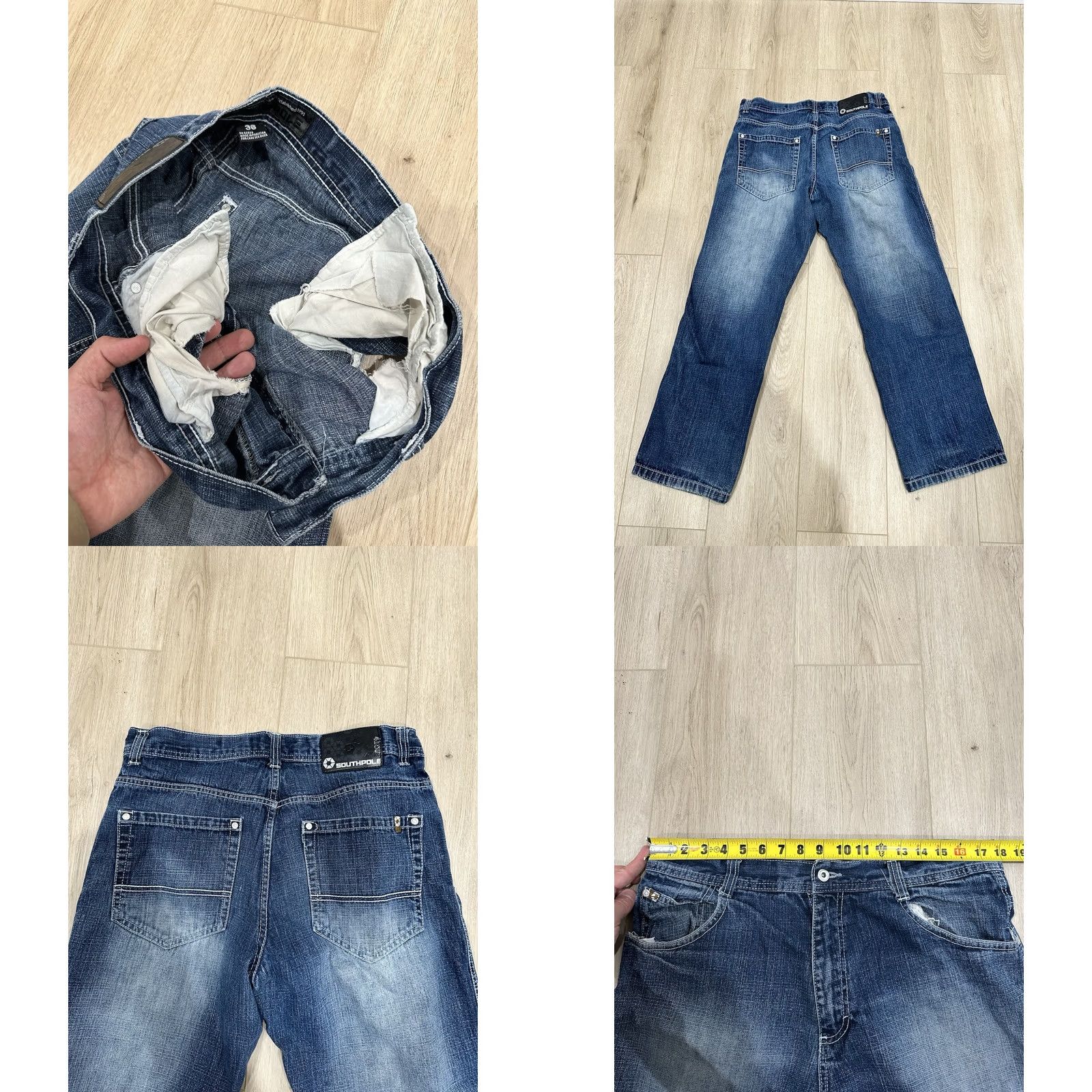 Southpole VINTAGE Southpole Jeans Size 36x31 Dark Wash Denim 5-Pocket Men Wide-Leg Relaxed Blue Cotton Jeans Boys Girls Mens Womens Size US 36 / EU 52 - 8 Thumbnail