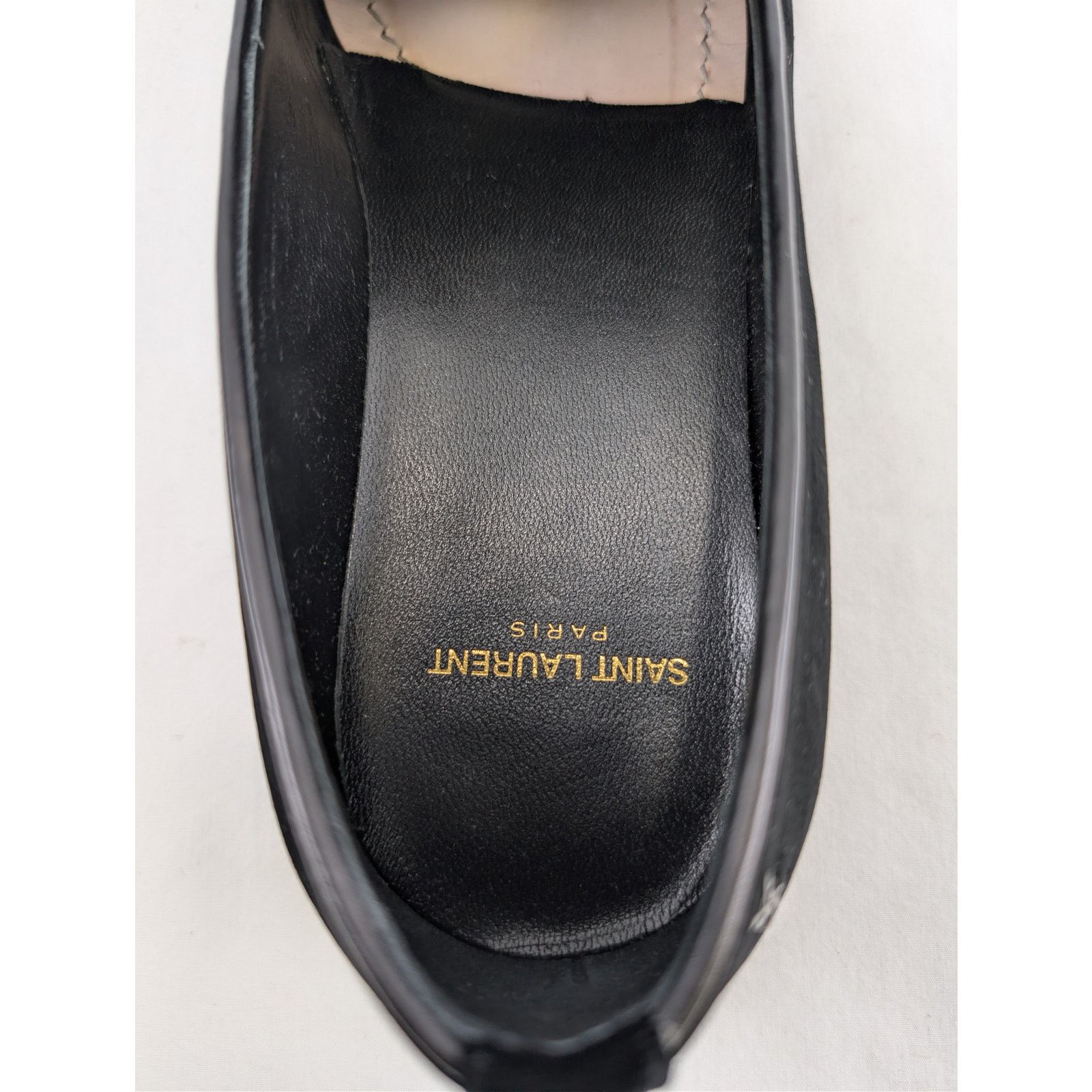 Saint Laurent Paris o1rshd1 velvet slip-on loafers shoe in Black Size US 8 / EU 41 - 16 Thumbnail