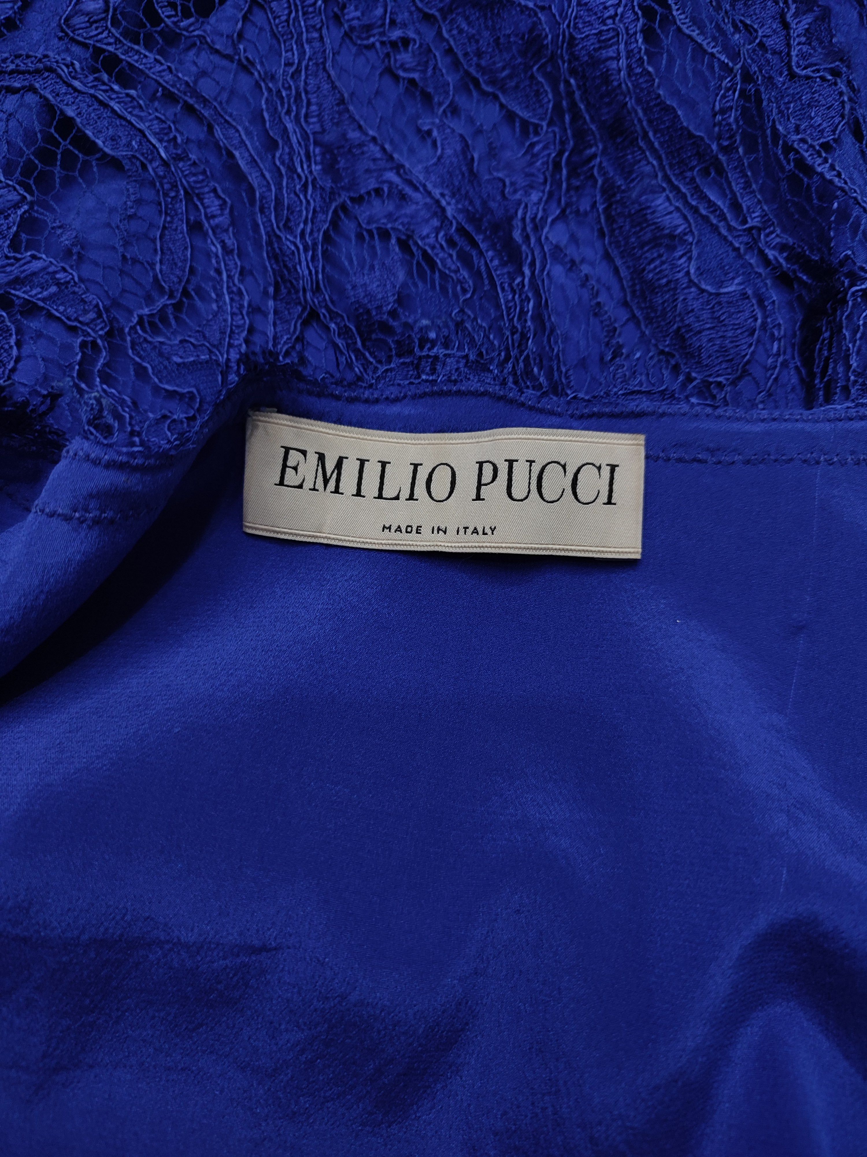 Emilio Pucci 2000s Emilio Pucci- Archive Lace Brocade Wrap Mini Dress Size S / US 4 / IT 40 - 8 Thumbnail