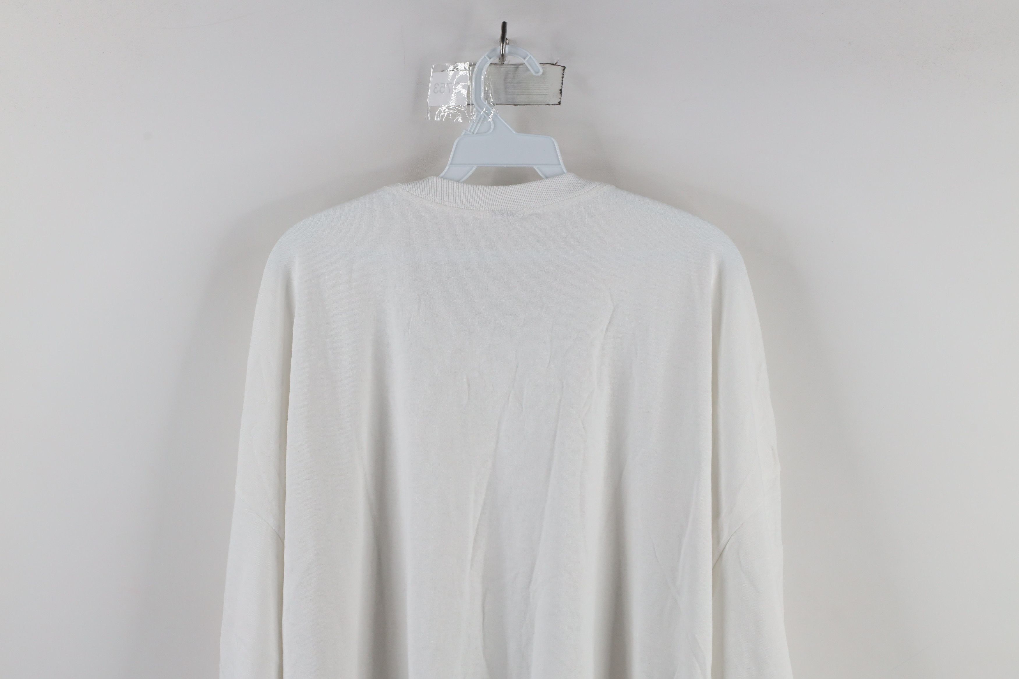 Vintage Vintage 90s Streetwear Long Sleeve T-Shirt White Cotton Size US XXL / EU 58 / 5 - 7 Thumbnail