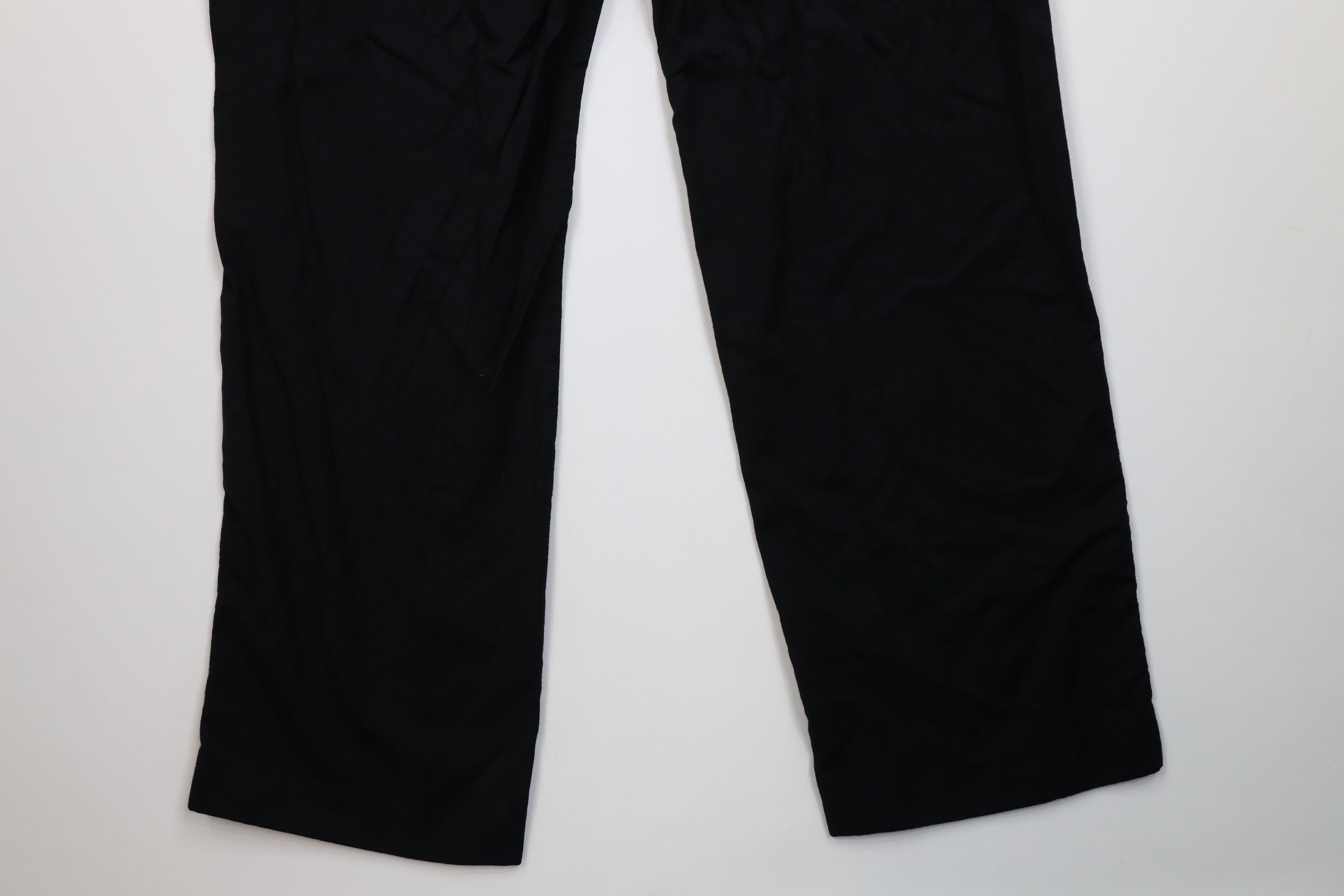 Lands' End Vintage 90s Lands End Wide Leg Chino Pants Wool Black USA Size US 34 / EU 50 - 14 Thumbnail