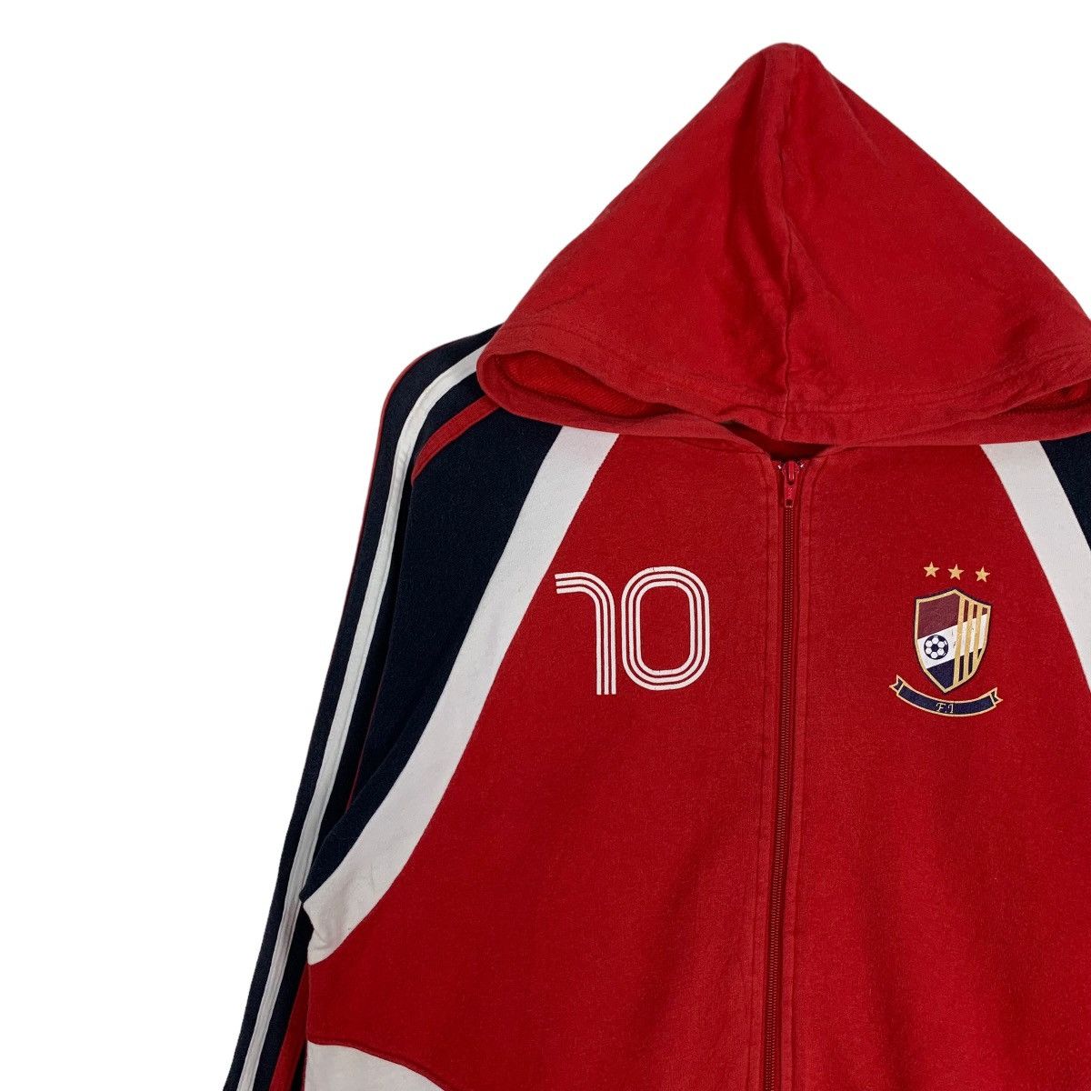 Adidas ADIDAS Big Logo Zipper Red Hoodies Training Wear #0826-C37 Size US M / EU 48-50 / 2 - 6 Thumbnail