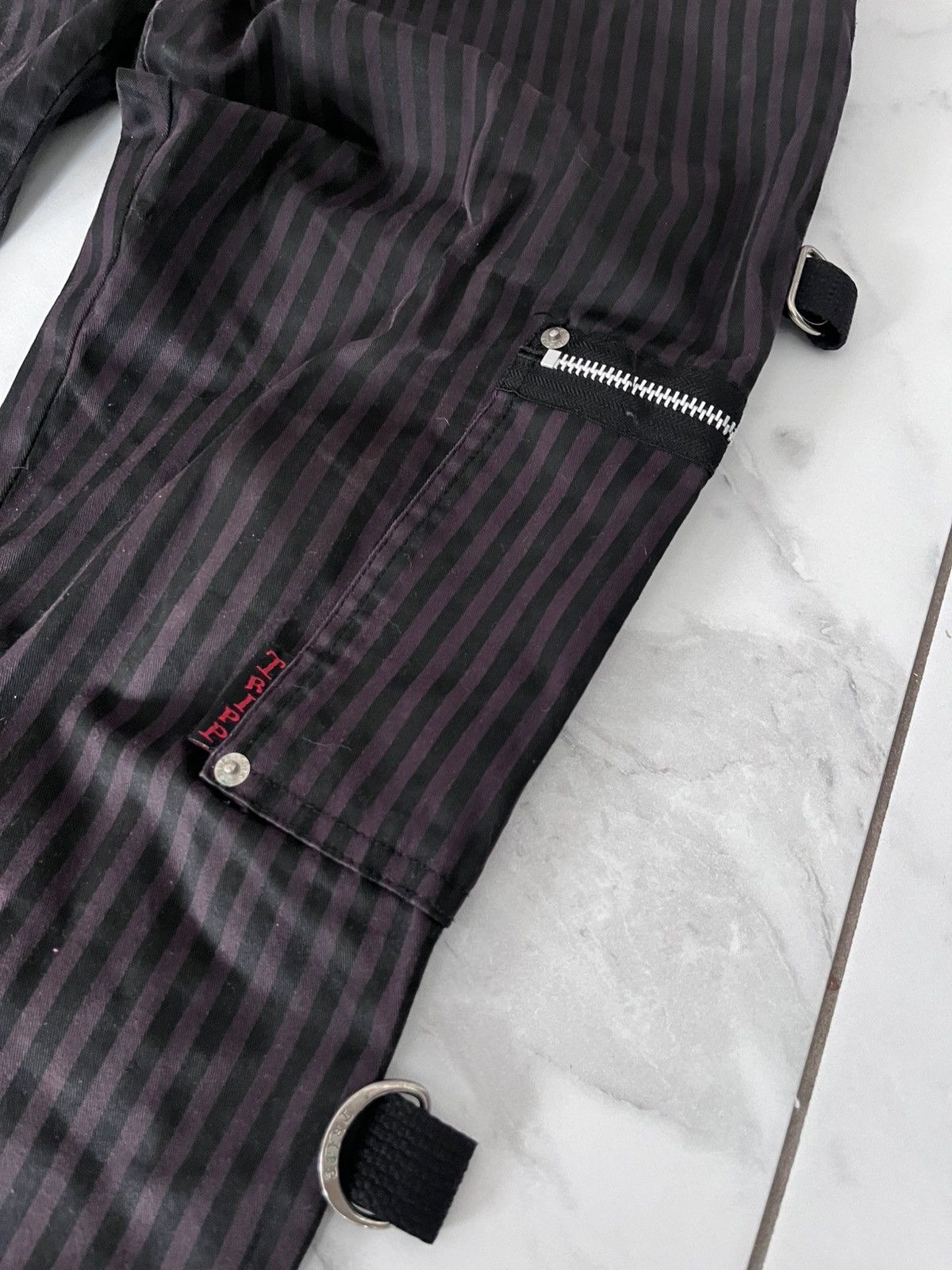 Tripp NYC Vintage Tripp NYC Pinstripe Metal Chaos Punk Bondage Pants Size US 37 - 5 Thumbnail
