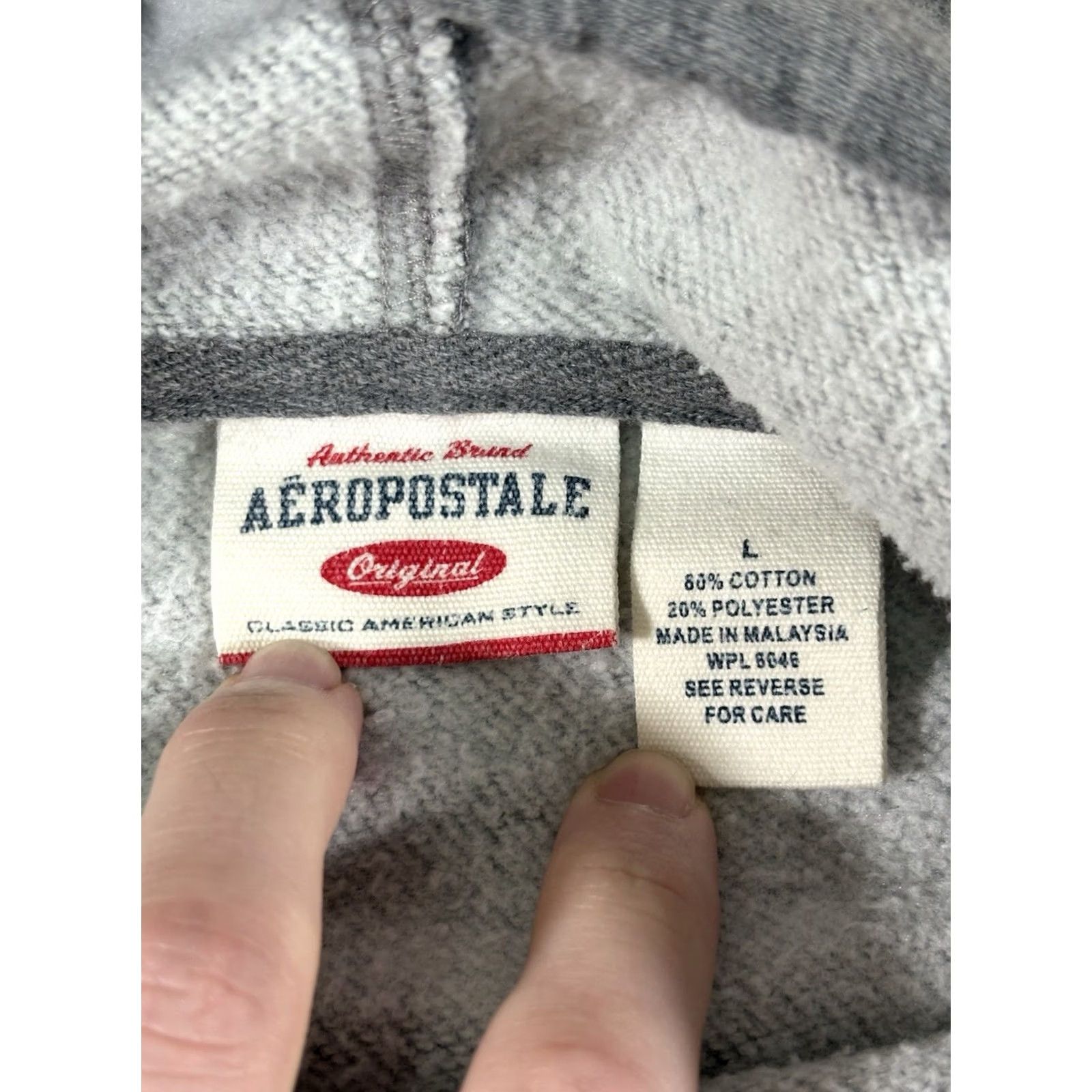 Aeropostale VINTAGE Aeropostale Athletic Dept Hoodie Shirt Mens Large Gray 90s Sports Embroidered Pullover Hooded Size US L / EU 52-54 / 3 - 3 Thumbnail