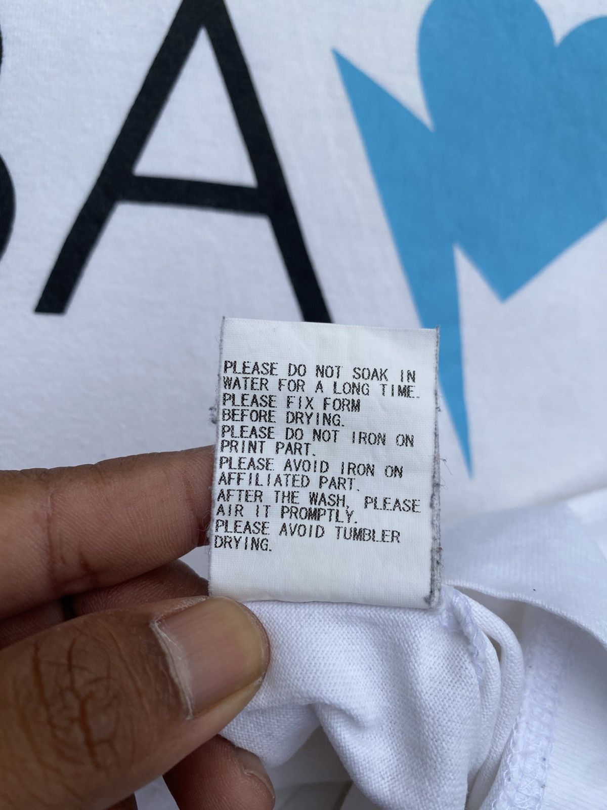 Bape Rare BAPE Blue Love Heart Sign Tshirt Size US M / EU 48-50 / 2 - 17 Thumbnail