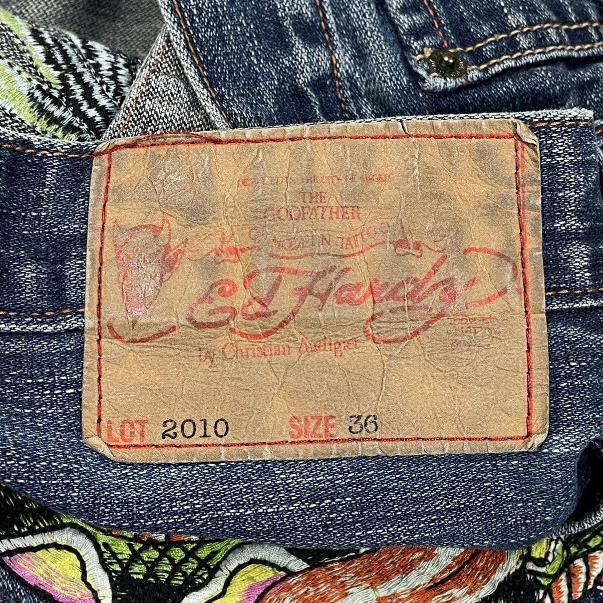 Christian Audigier × Ed Hardy × Vintage Ed Hardy Christian Audigier Vintage Printed Baggy Y2K Pants Size US 36 / EU 52 - 14 Thumbnail