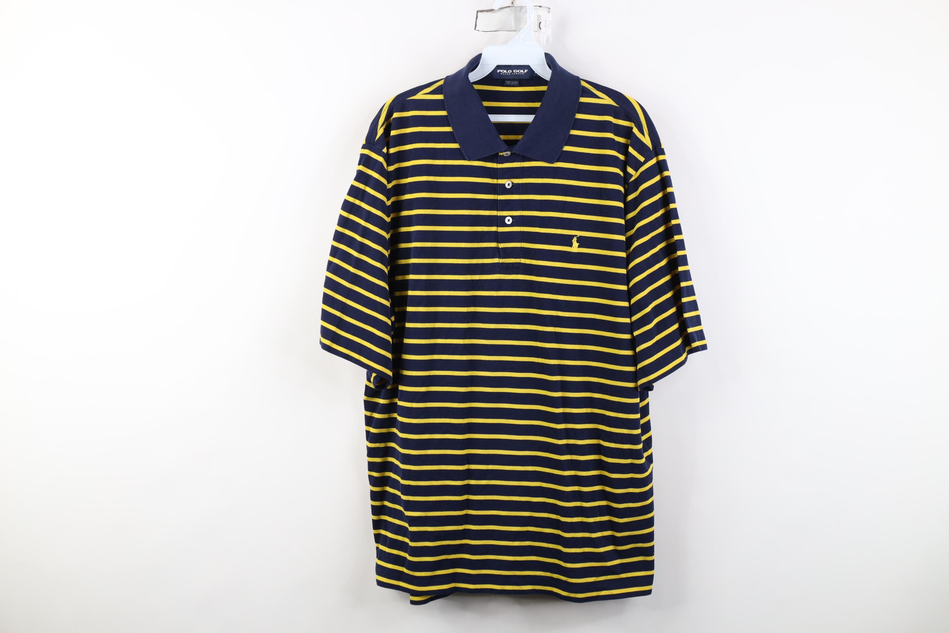 Polo Ralph Lauren Vintage Polo Golf Ralph Lauren Knit Golf Polo Shirt Blue Size US XL / EU 56 / 4 - 1 Thumbnail