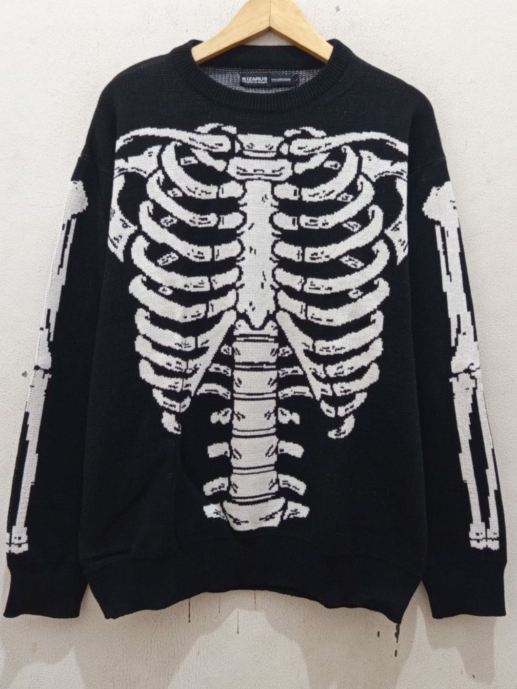Japanese Brand Sick Rare skeleton knitwear gothic punk misfits Size US L / EU 52-54 / 3 - 1 Thumbnail