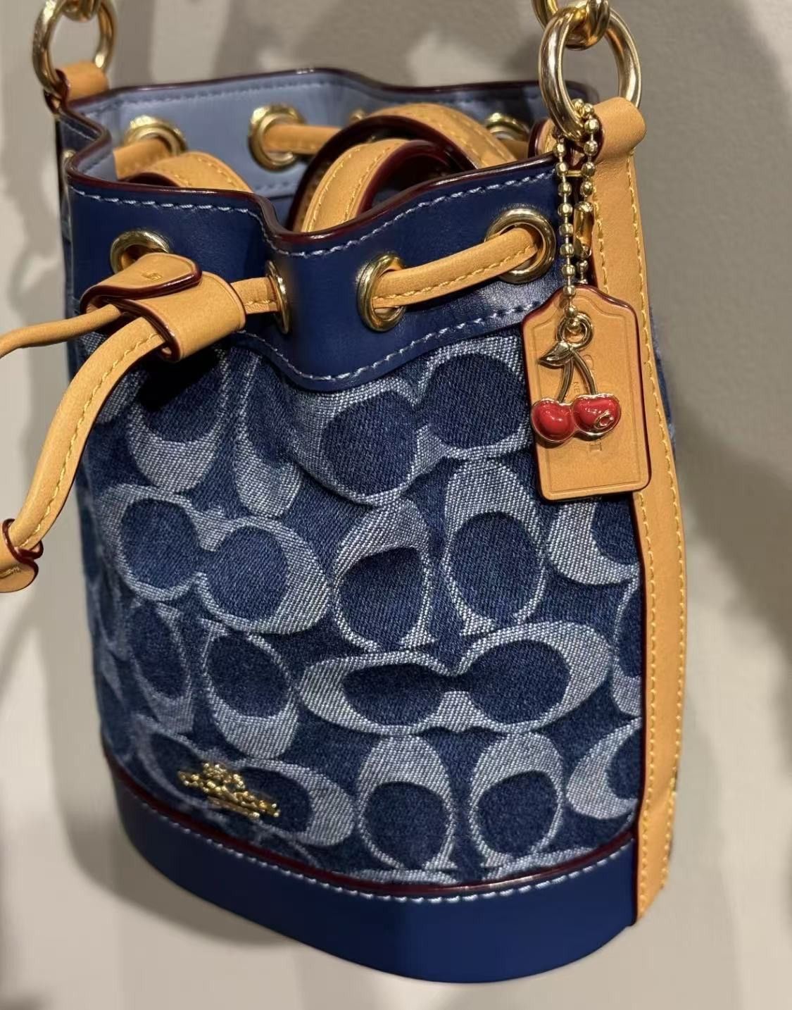 Coach Mini Bucket Bag In Signature Denim CY740 Size ONE SIZE - 3 Thumbnail
