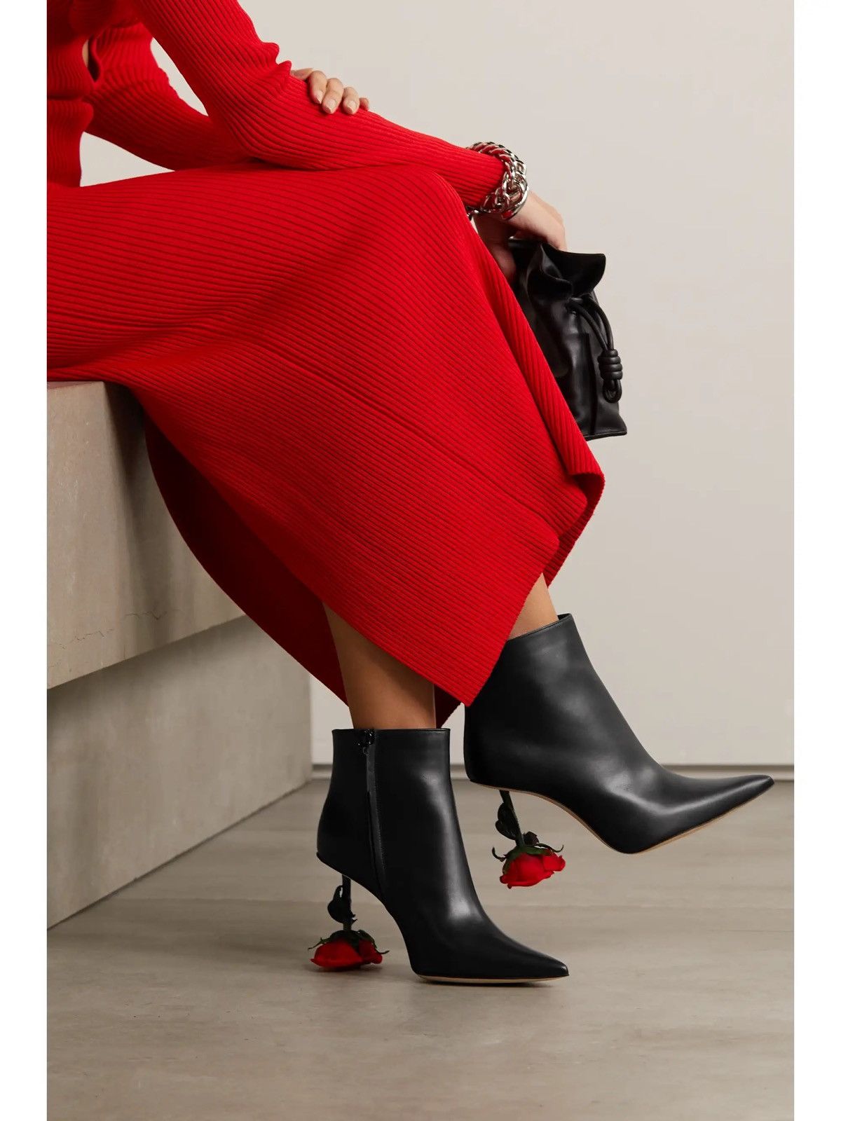 Loewe Loewe Leather Rose Heel Boots Size US 10 / IT 40 - 2 Thumbnail