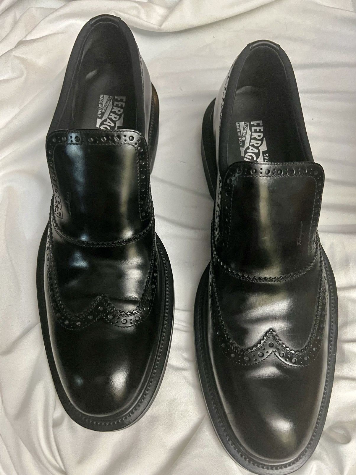 Salvatore Ferragamo Amery Slip-on Wingtip Vitello Calf Size US 11 / EU 44 - 9 Thumbnail