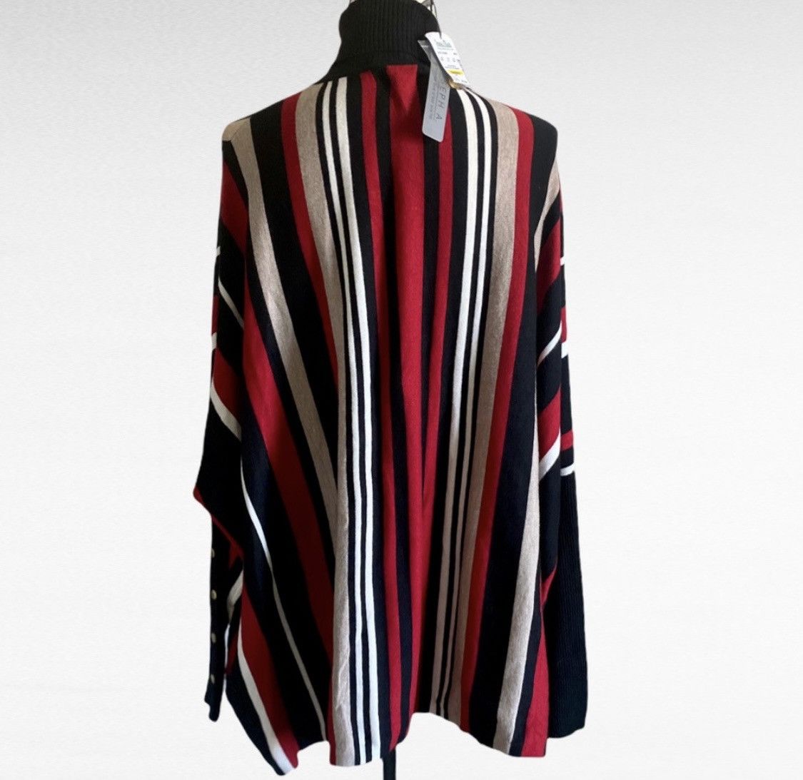 Other JOSEPH A TURTLENECK STRIPED LONG SLEEVE SWEATER PONCHO Size M / US 6-8 / IT 42-44 - 9 Thumbnail