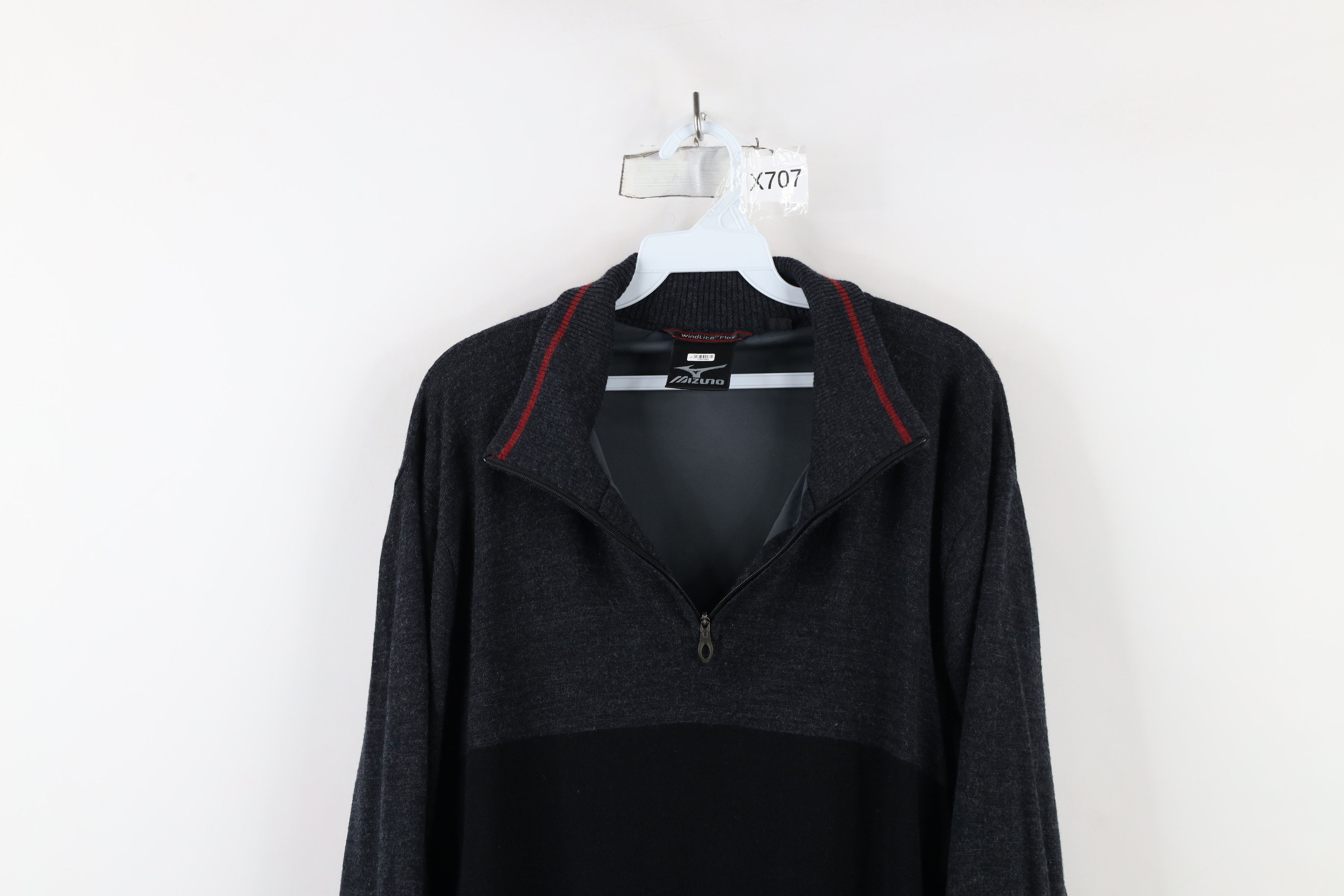 Mizuno × Vintage Vintage Mizuno Wool WindLite Flex Half Zip Sweater Jacket Size US XL / EU 56 / 4 - 2 Thumbnail
