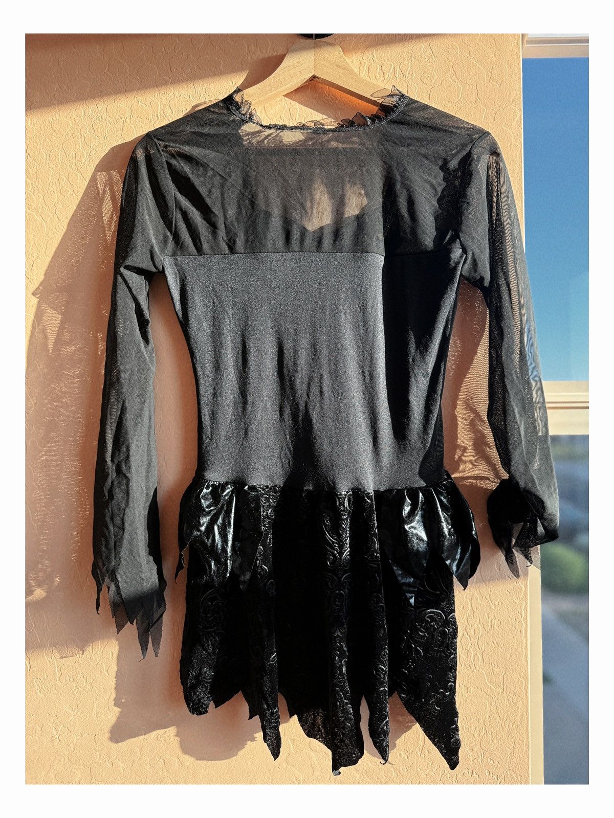 Other Gothic Witch Velvet Lace-Up Dress – Black Mesh & Brocade Size S / US 4 / IT 40 - 6 Thumbnail