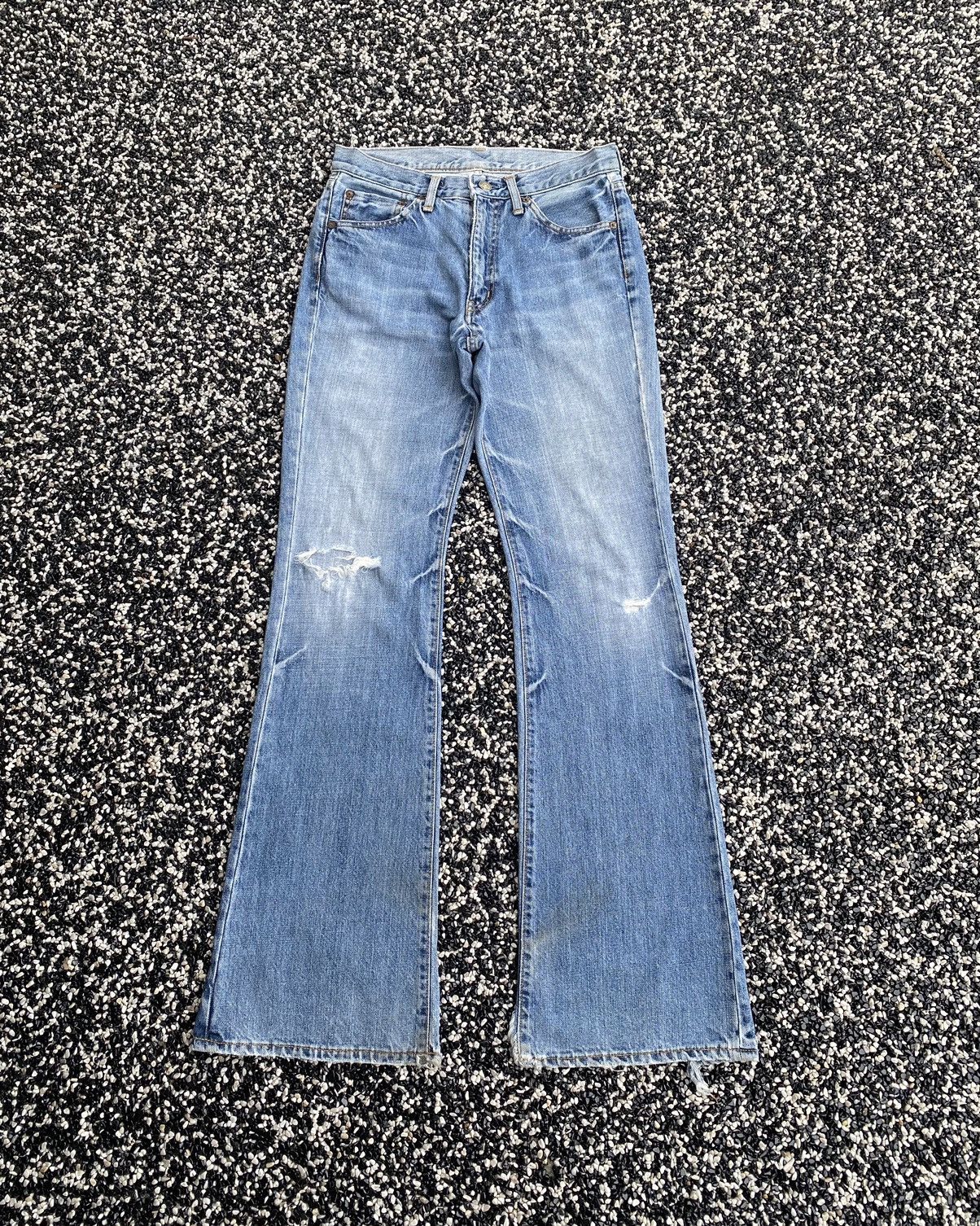 Hysteric Glamour 🔥BLUE WAY JAPAN FLARE THRASHED DISTRESS DENIM JEANS Size US 28 / EU 44 - 8 Thumbnail