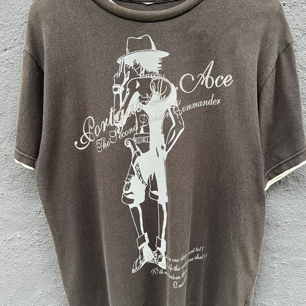 One Piece Thrashed Faded Vintage Ace One Piece Anima Tee Size US L / EU 52-54 / 3 - 2 Thumbnail
