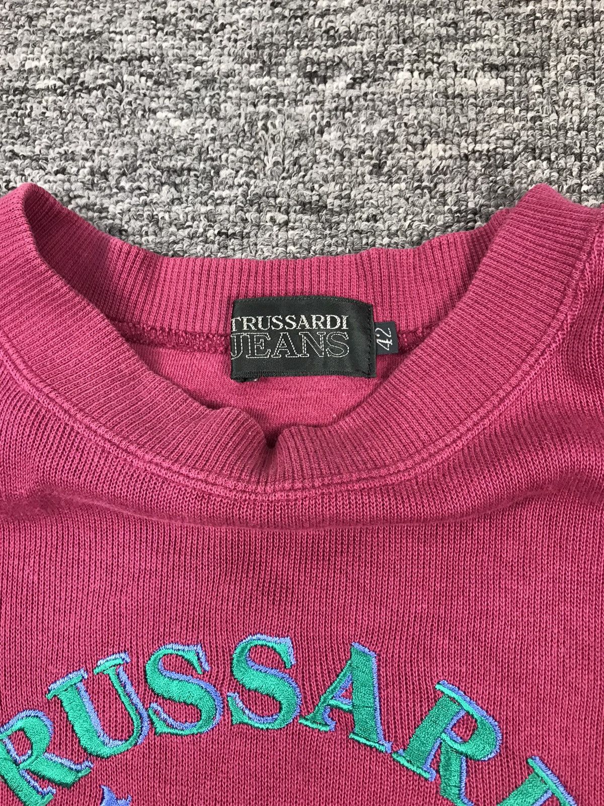 Japanese Brand × Trussardi × Vintage vintage trussardi big logo embroidered sweatshirt Size US L / EU 52-54 / 3 - 3 Thumbnail