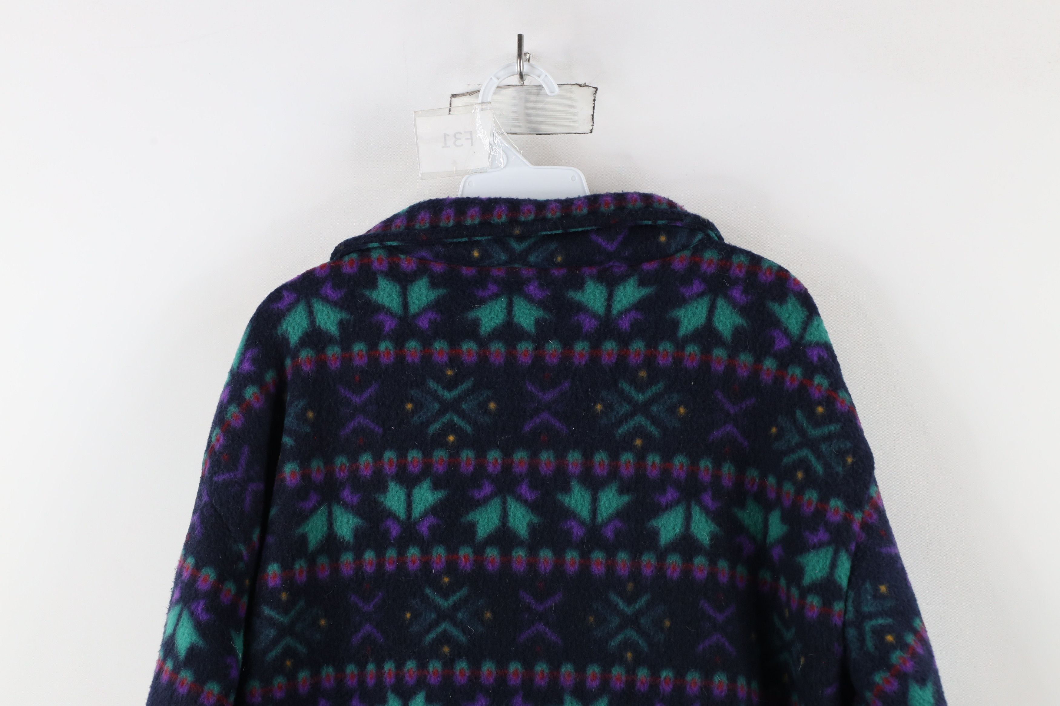 Vintage Vintage 90s Streetwear Christmas Poinsettia Fleece Sweater Size 3XL / US 20-22 - 7 Thumbnail