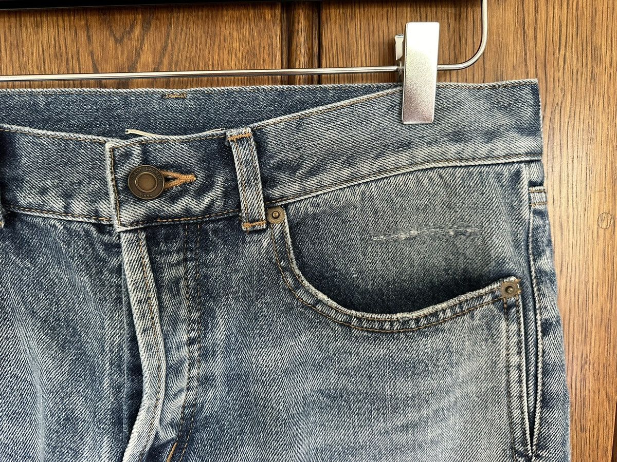 Saint Laurent Paris SS20 Saint Laurent distressed blue crash slim jeans 31 rip Size US 31 - 18 Thumbnail