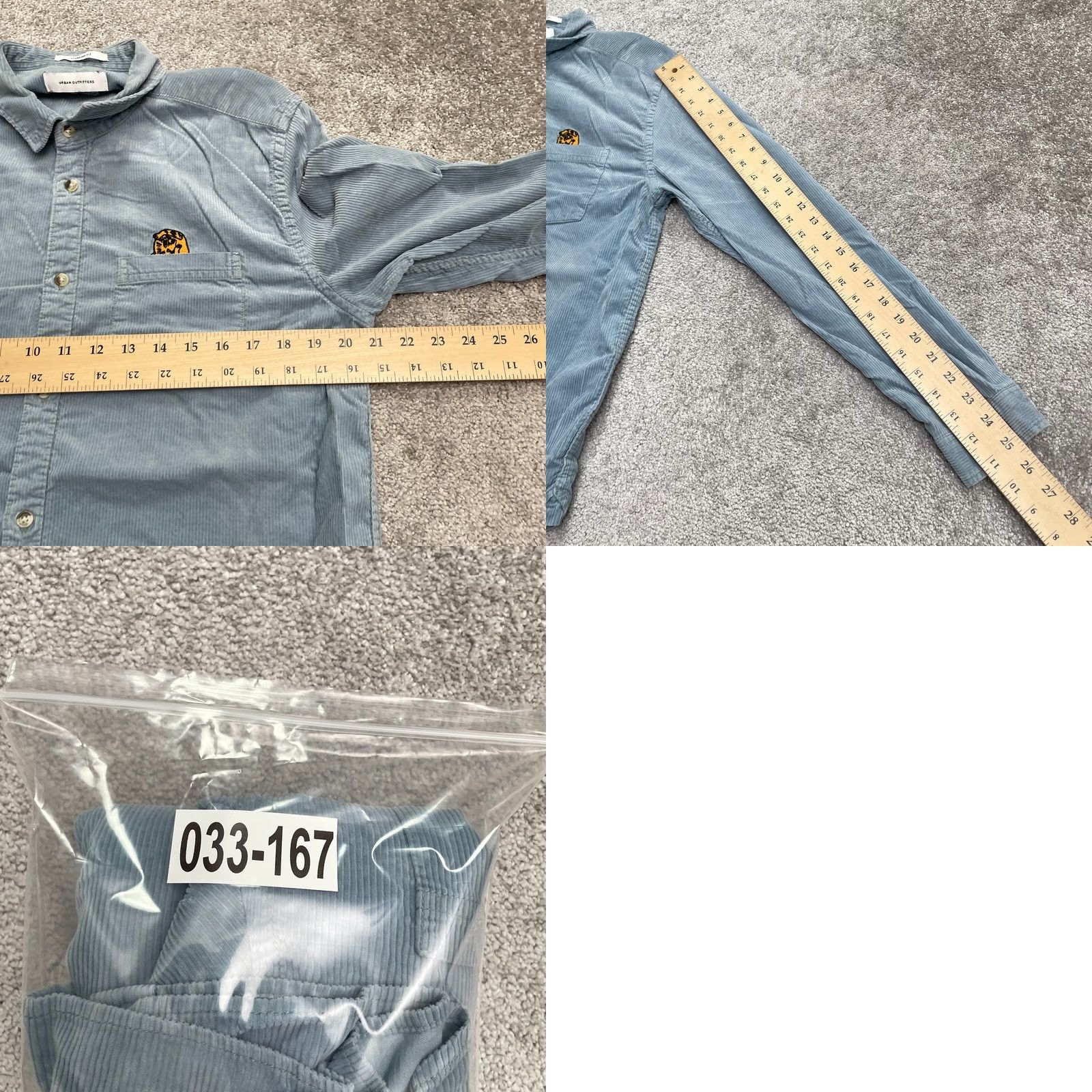 Urban Outfitters Urban Outfitters Corduroy Shirt Mens M Blue Patch Pocket Button-Up Casual Shirt Size M / US 6-8 / IT 42-44 - 9 Thumbnail
