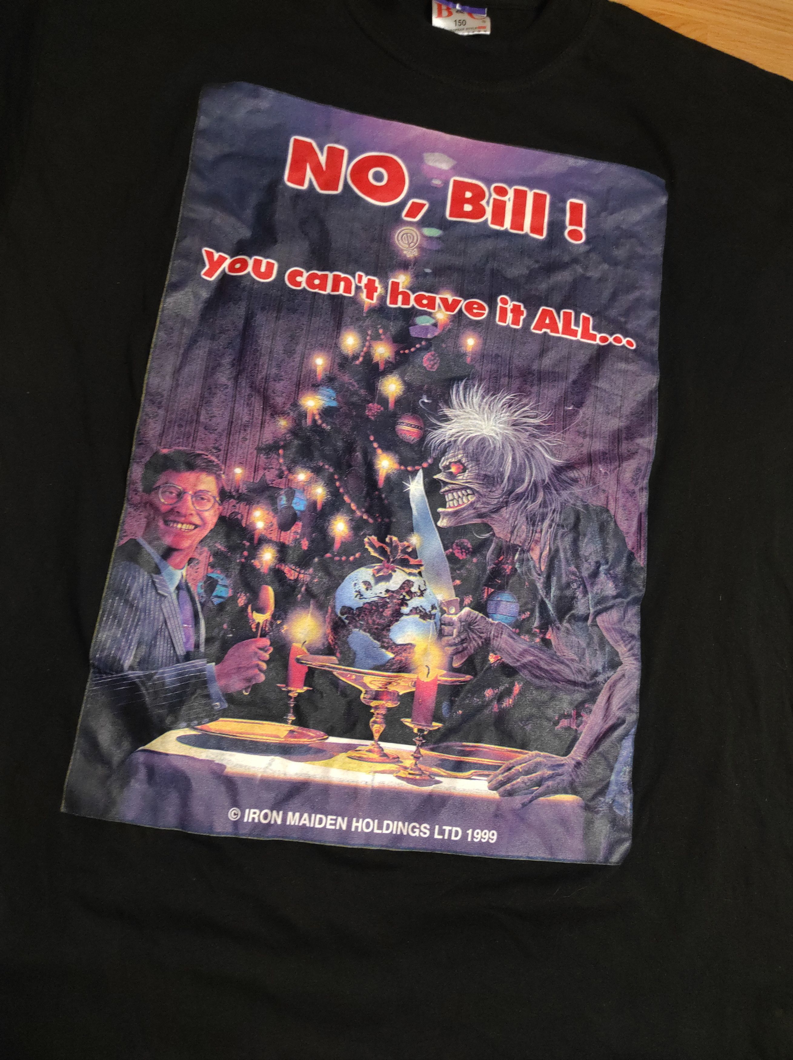 Iron Maiden × Vintage **RARE 1999 Iron Maiden Bill Gates T-Shirt** Size US L / EU 52-54 / 3 - 2 Thumbnail