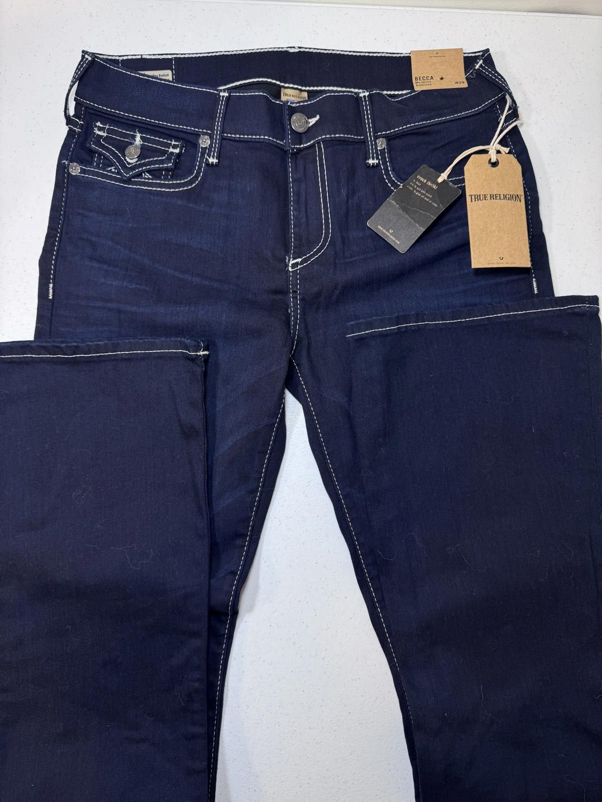 True Religion True Religion Women's Becca Mid-Rise Jeans - W29 Size 29" - 1 Thumbnail