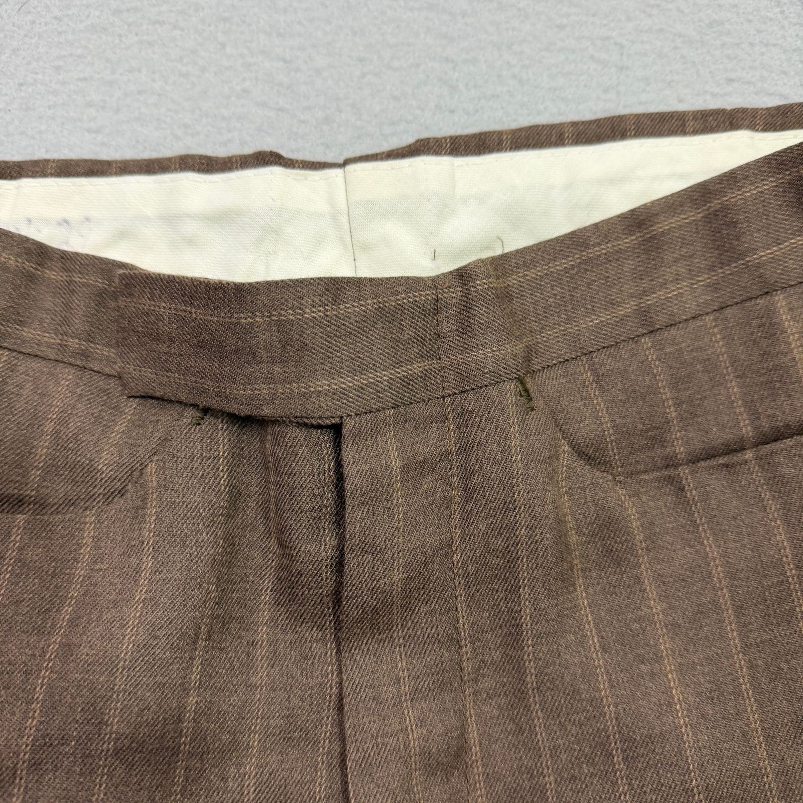 Vintage Vintage A1 Kotzin Action Slacks Pants 28x28 Brown Striped Size US 28 / EU 44 - 4 Thumbnail