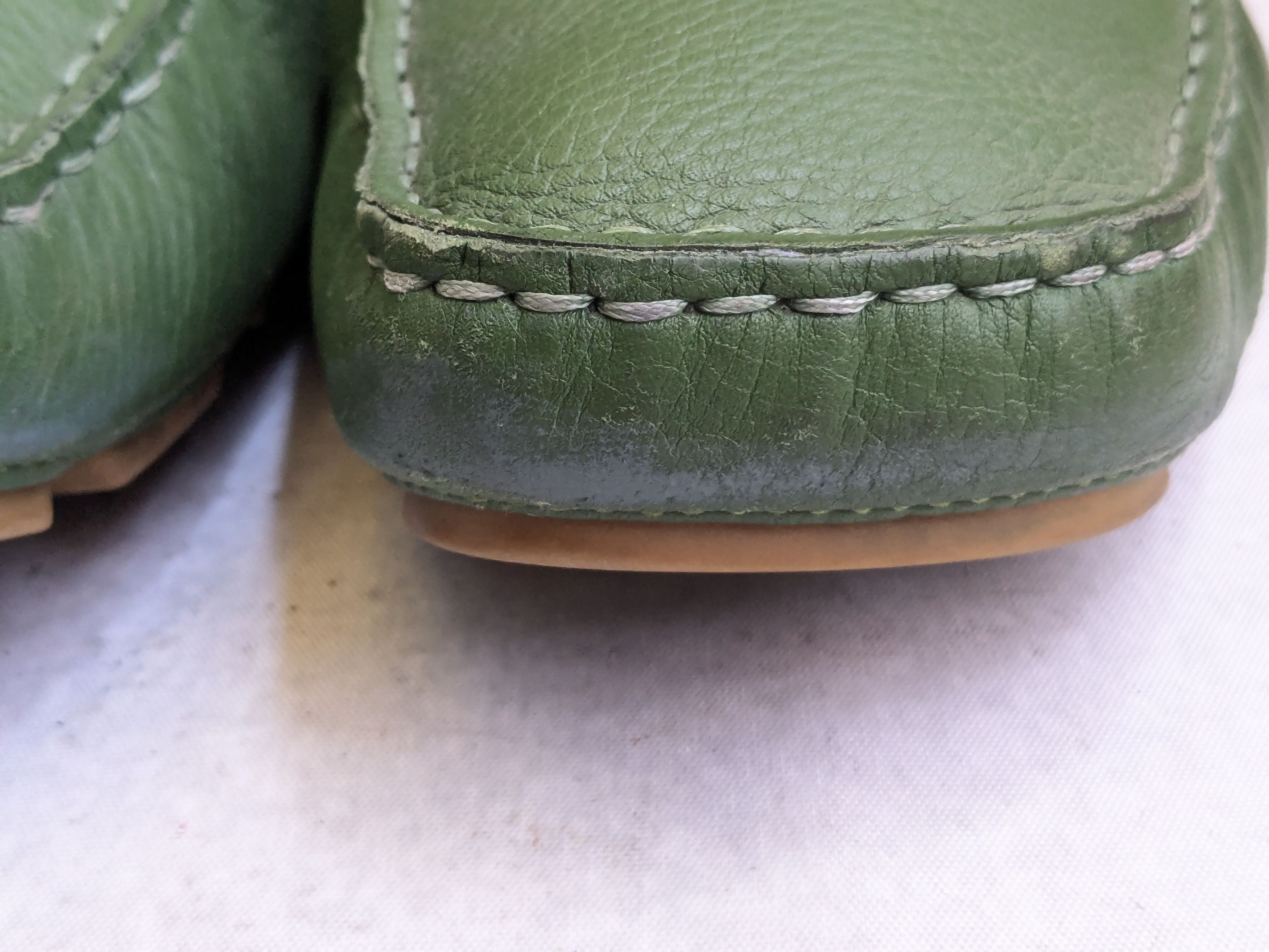 Gucci Gucci Horsebit driving loafers green 12.5 leather Size US 12.5 / EU 45-46 - 3 Thumbnail