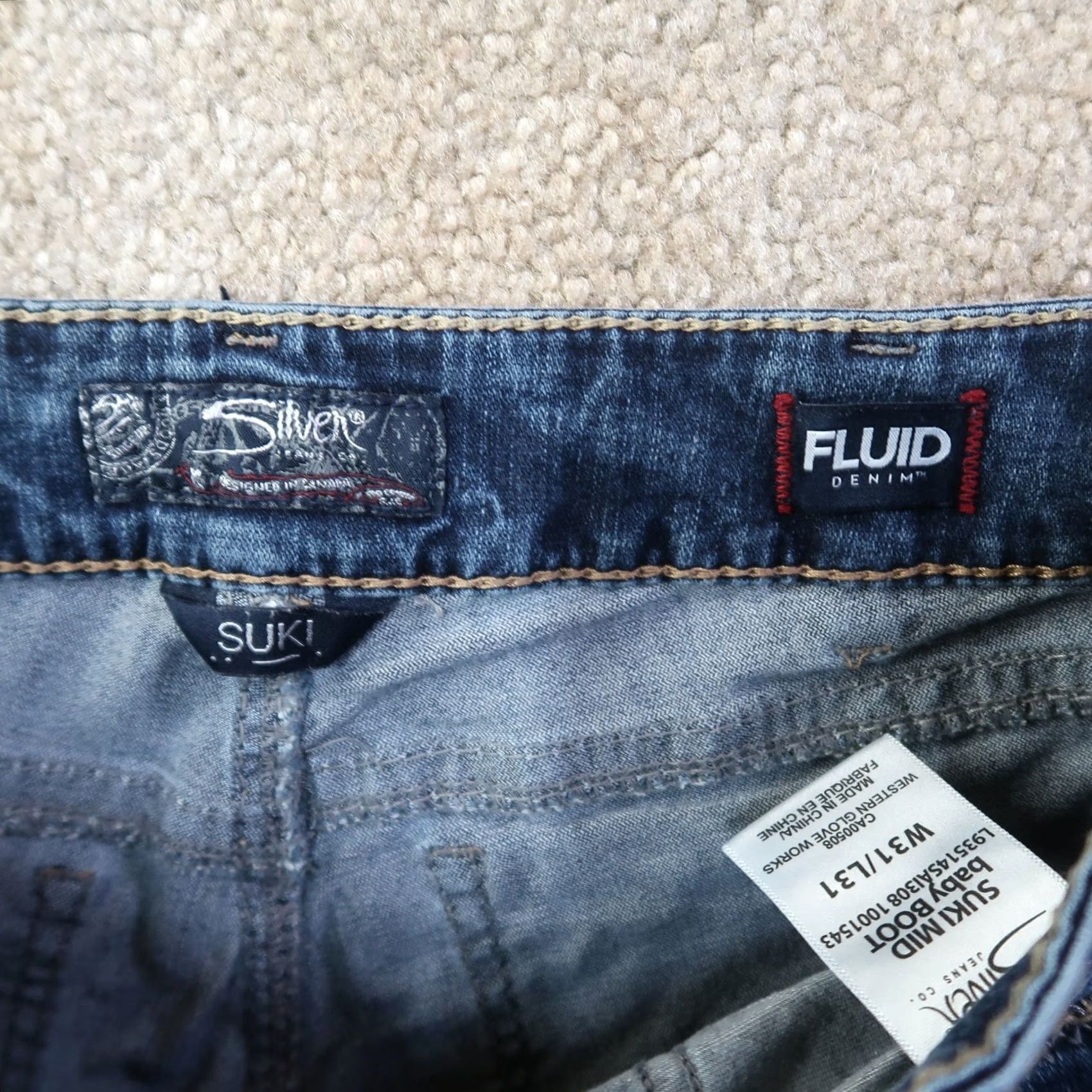 Silver Jeans Co. Silver Jeans Suki Bootcut Jeans Women 31x31 Blue Denim Stretch Regular Slim 5-Pocket Modest Rise Mid Vintage No Size 24" / US 00 / IT 34 - 4 Thumbnail