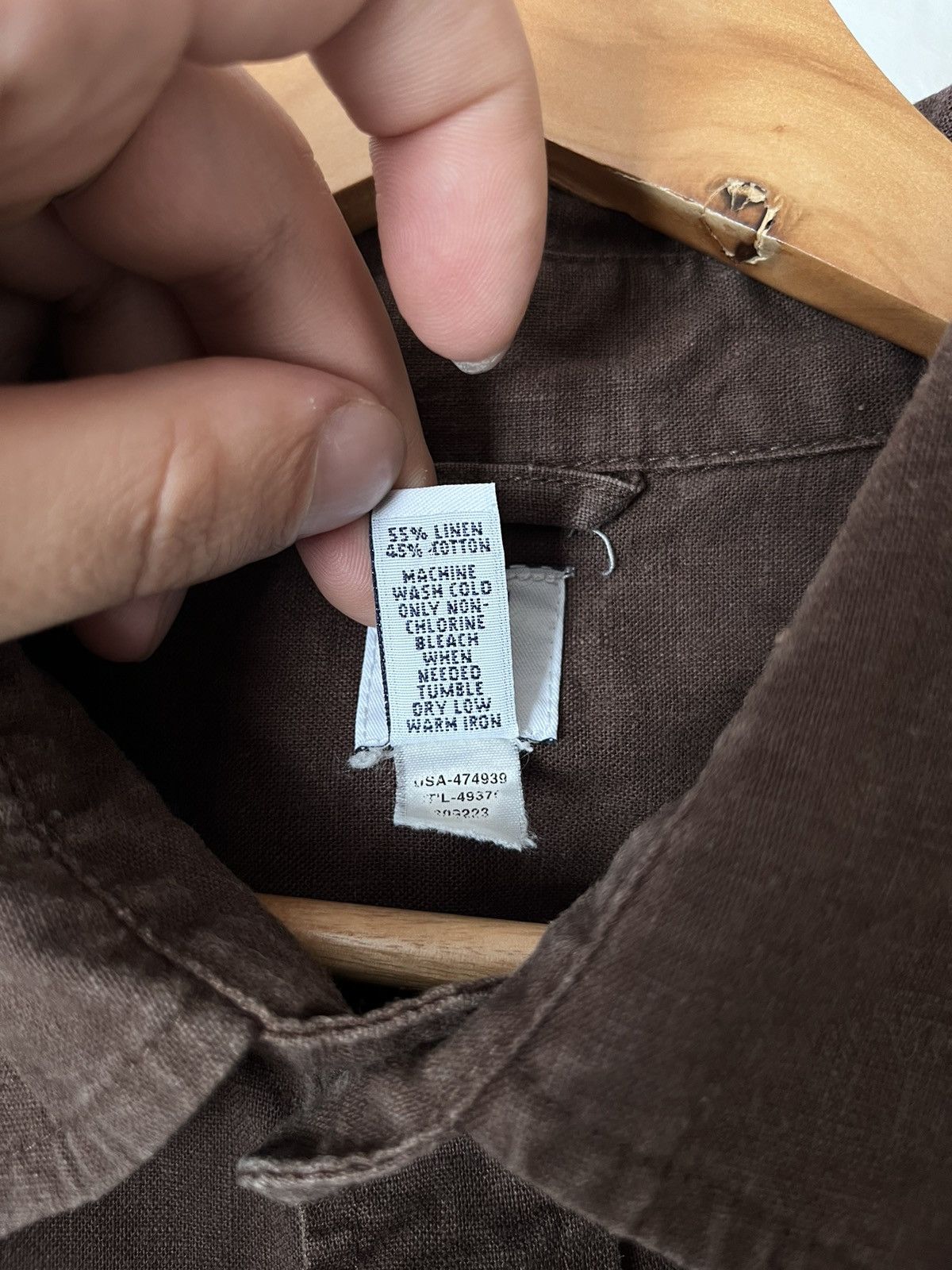 Gap Vintage Gap Brown Linen Short Sleeve Shirt Button Up Size US XL / EU 56 / 4 - 6 Thumbnail