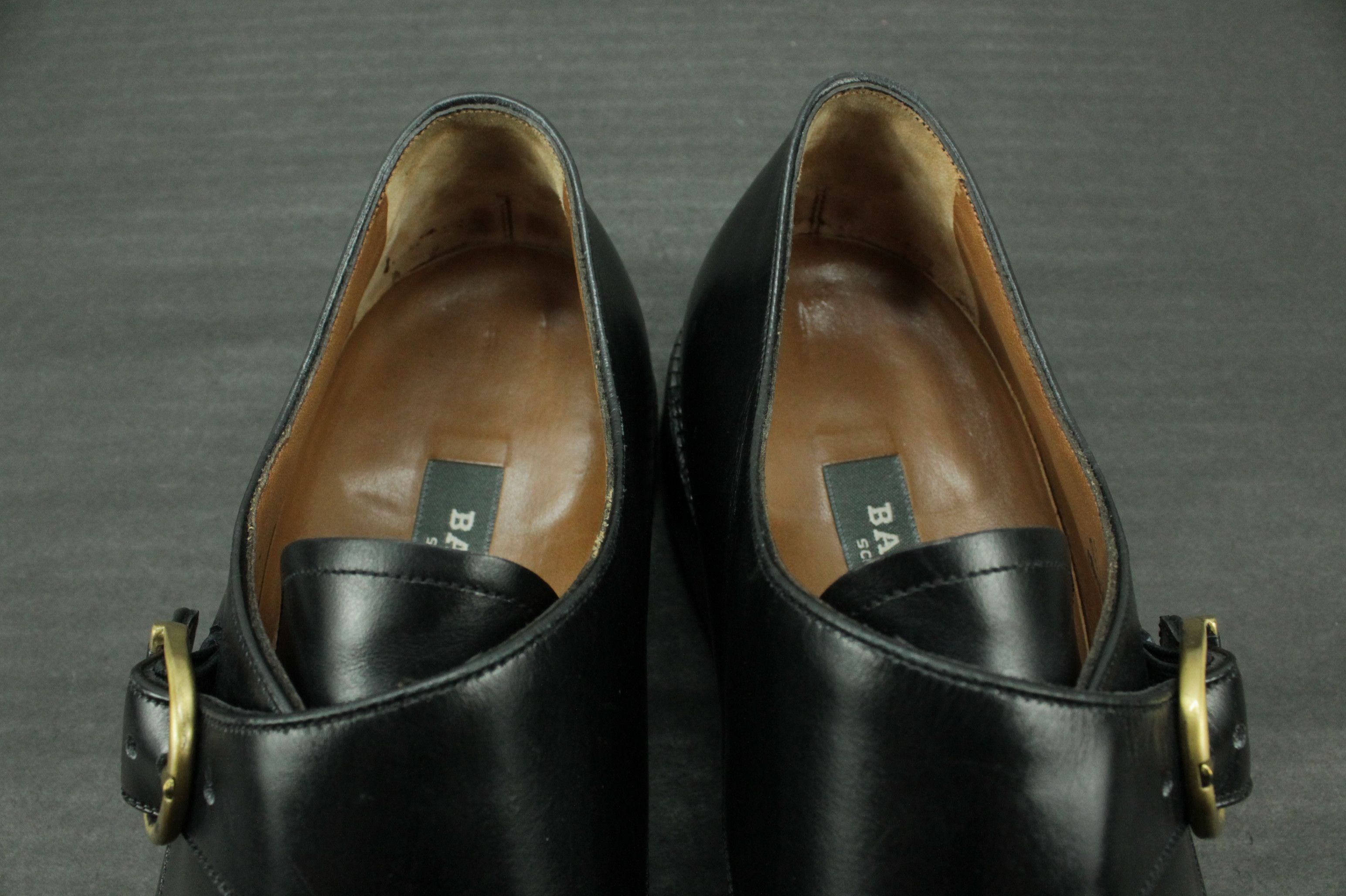 Bally Bally Scribe Handmade Black Dress Monk Strap Shoes Size US 9 / EU 42 - 7 Thumbnail