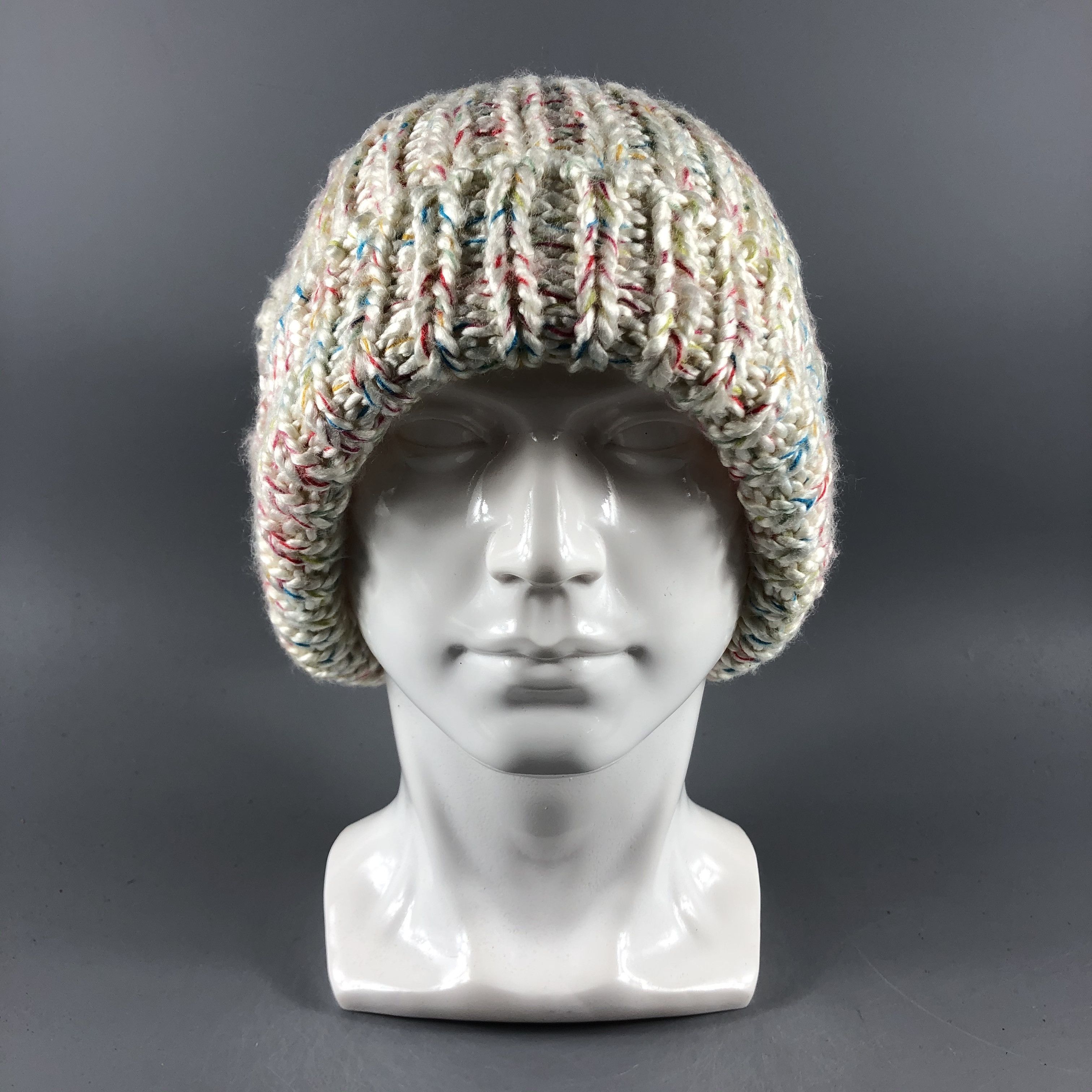 image of Vintage Amina Beanie Crochet Hats Slouchy Snow Hat Snow Cap B1156, Men's