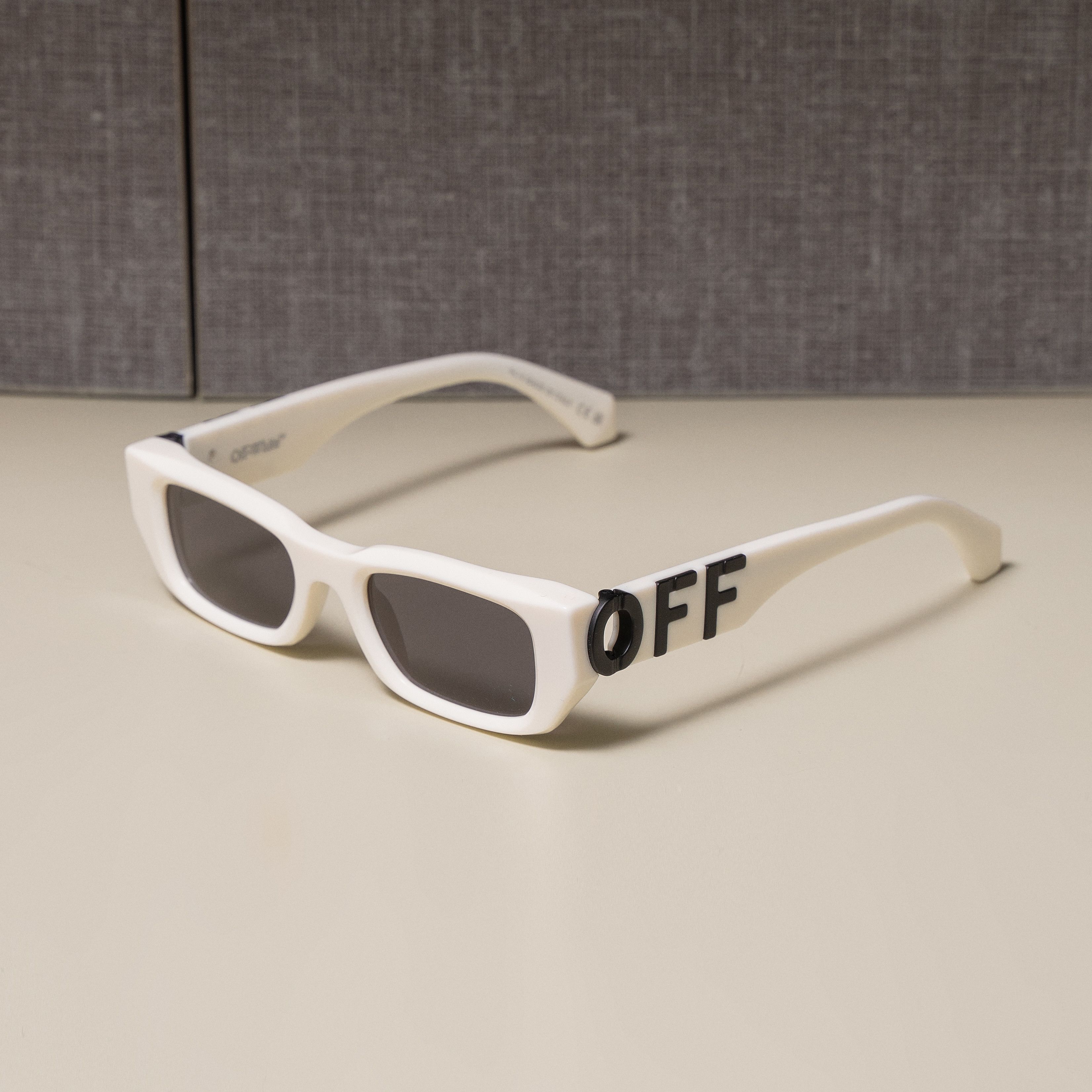 Off-White Off White Cady Rectangular Frame Swiss Cheese Sunglasses