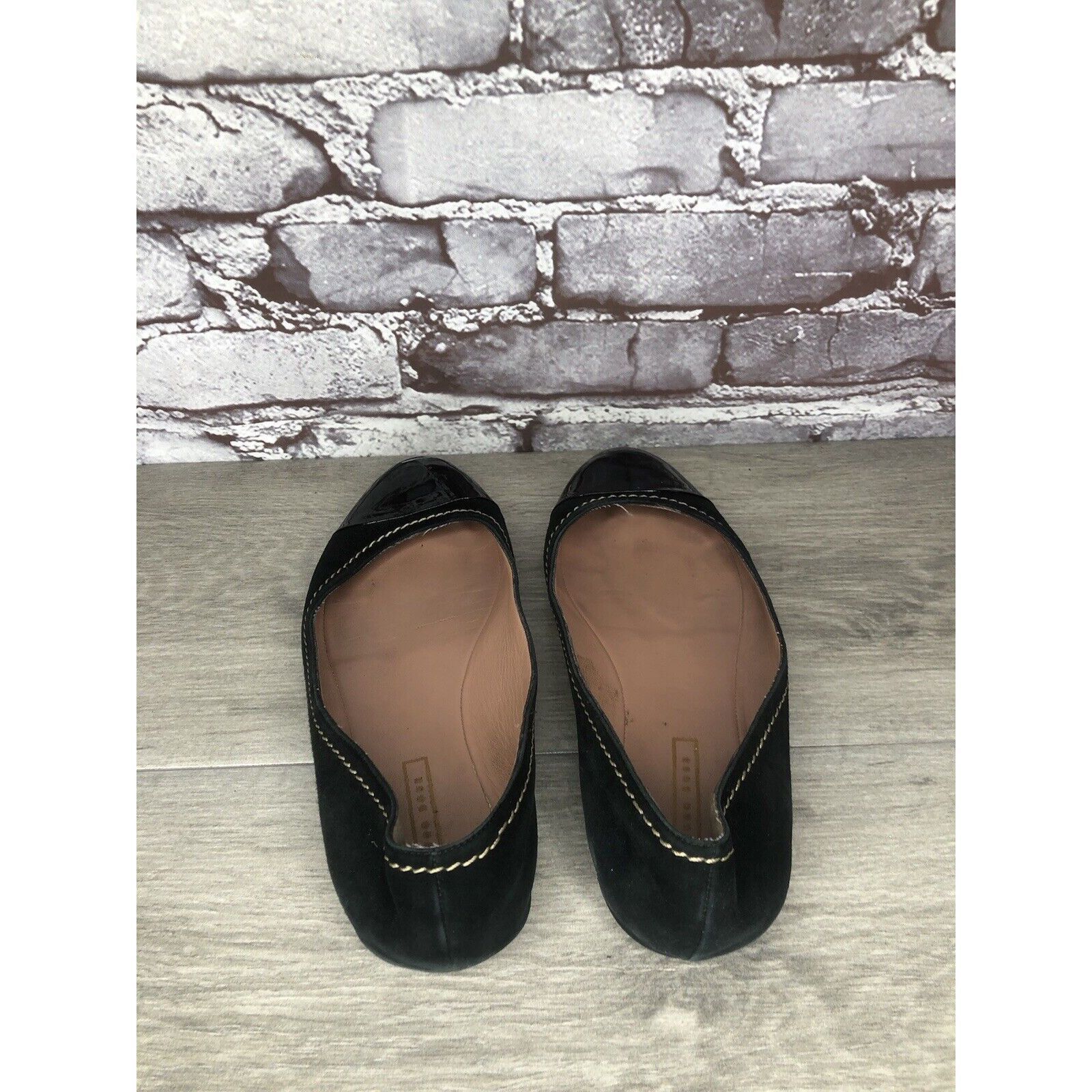 Hugo Boss Boss Hugo Boss Black Suede Leather Ballerina Flats Shoes Wom Size US 8.5 / IT 38.5 - 5 Thumbnail