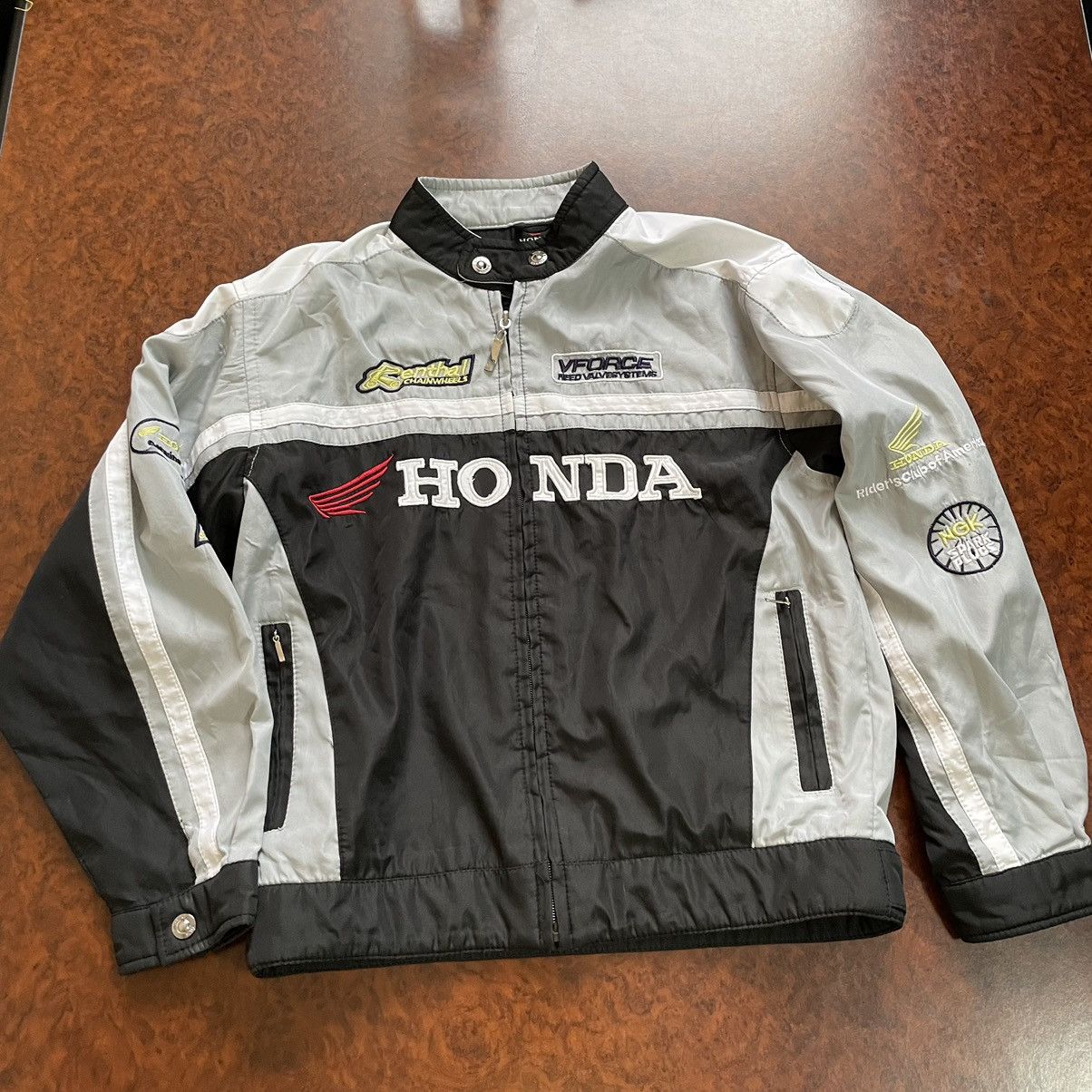 Honda racing nascar jacket moto bomber marlboro f1