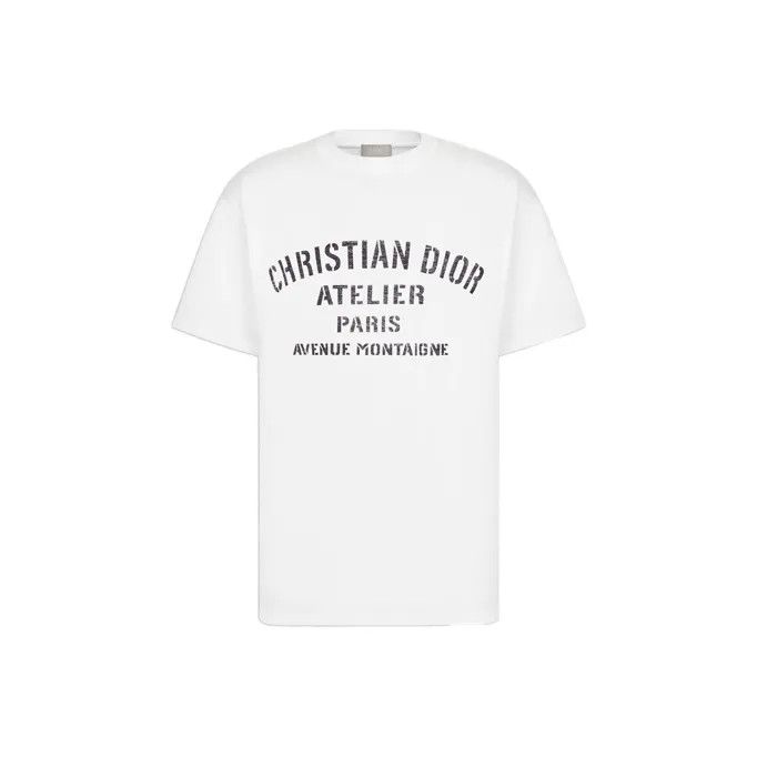Dior Atelier White Letter Print T-Shirt 0079