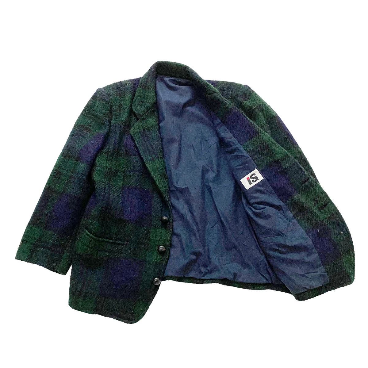 Issey Miyake ⚡️Vintage 80s Issey Miyake wool green tartan jacket Size US M / EU 48-50 / 2 - 1 Thumbnail