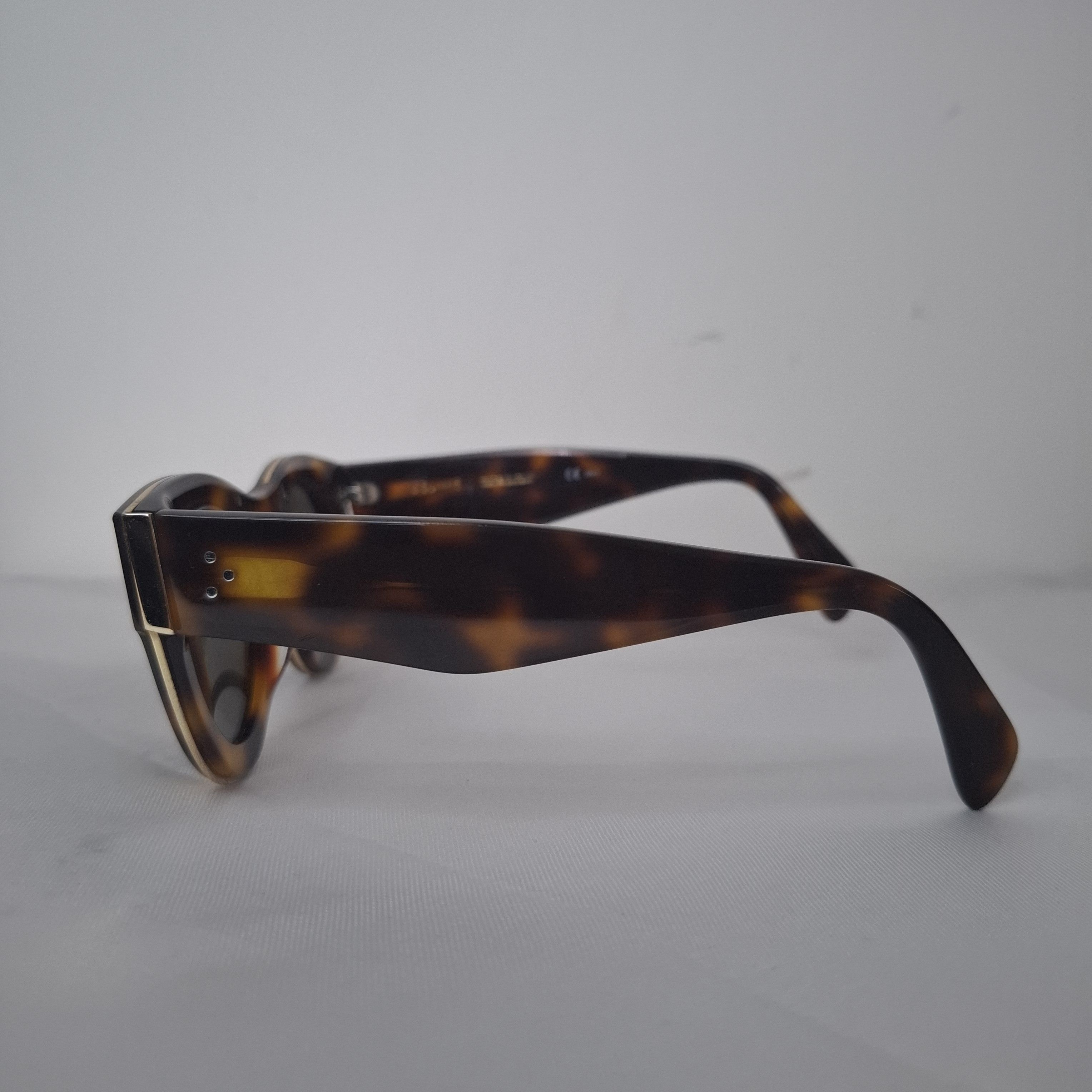 Celine CELINE Brown Leopard Print Phoebe Philo Sunglasses Size ONE SIZE - 8 Thumbnail