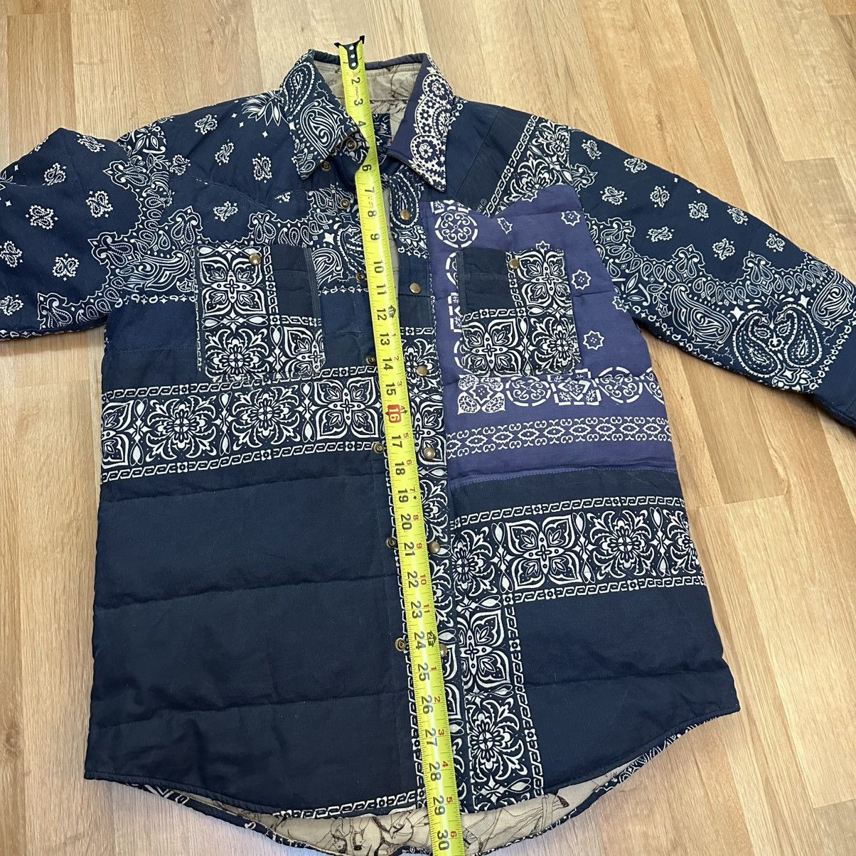Visvim Navy Kerchief Down Jacket