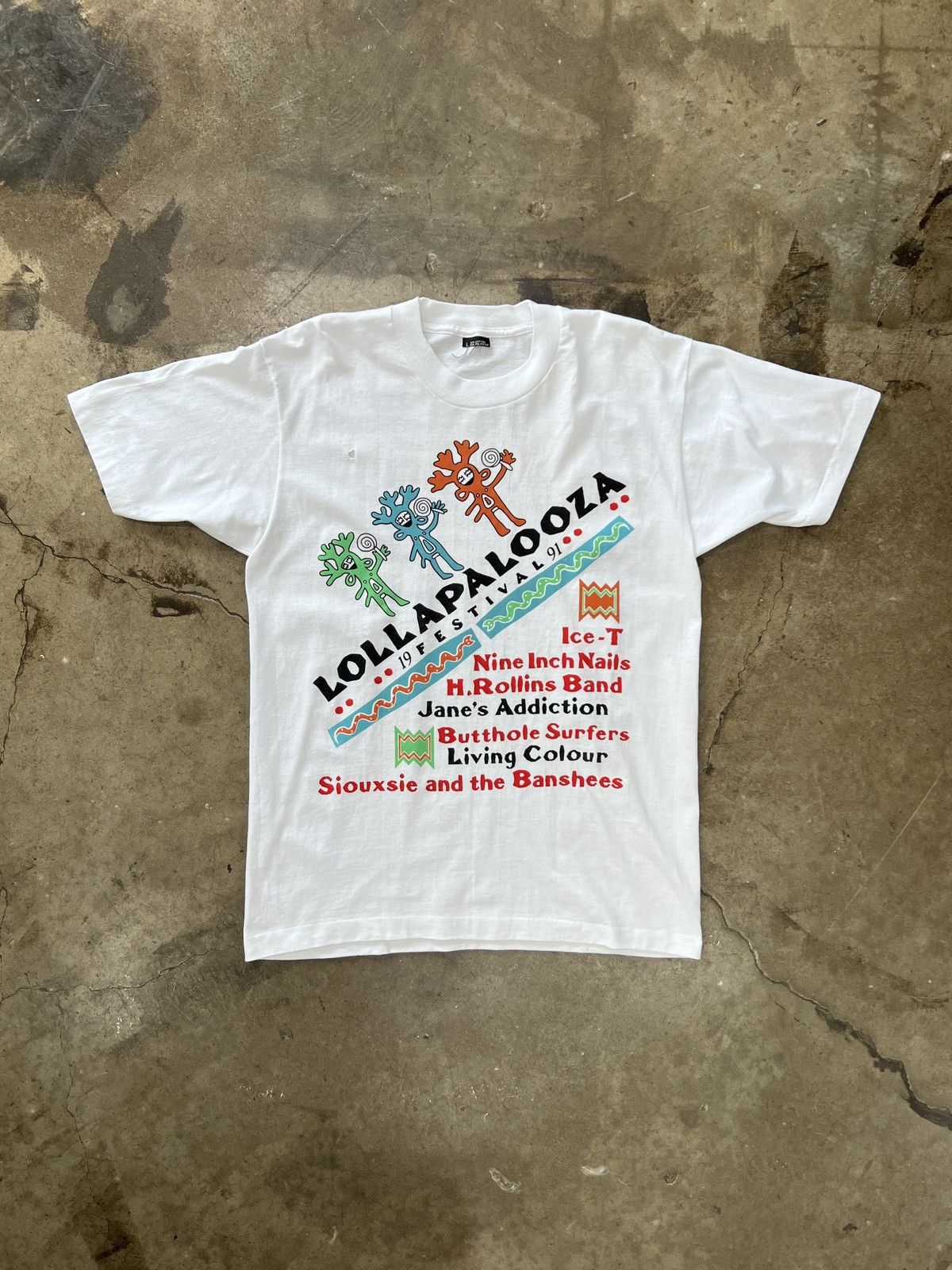 Band Tees Vintage 1991 Lollapalooza Nine Inch Nails band Tee Large Size US L / EU 52-54 / 3 - 2 Thumbnail