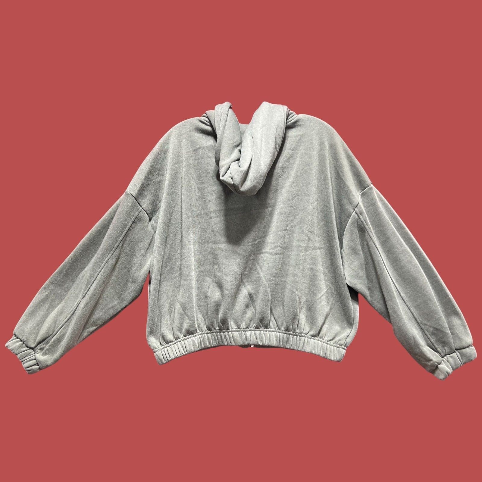 Other Love Mood - Women's Long Sleeve Hooded Sweat - Olive Green - Size L / US 10 / IT 46 - 2 Thumbnail