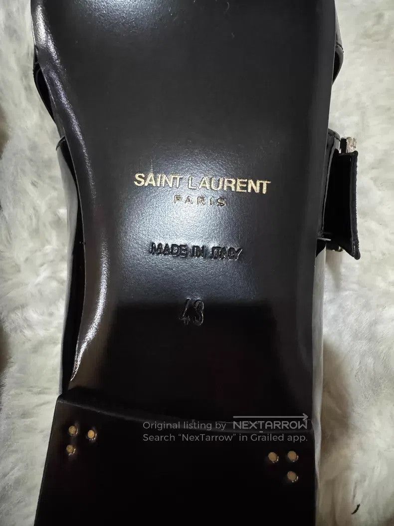 Saint Laurent Paris Saint Laurent Paris Crystal Buckle Loafers Shoes Size US 10 / EU 43 - 6 Thumbnail