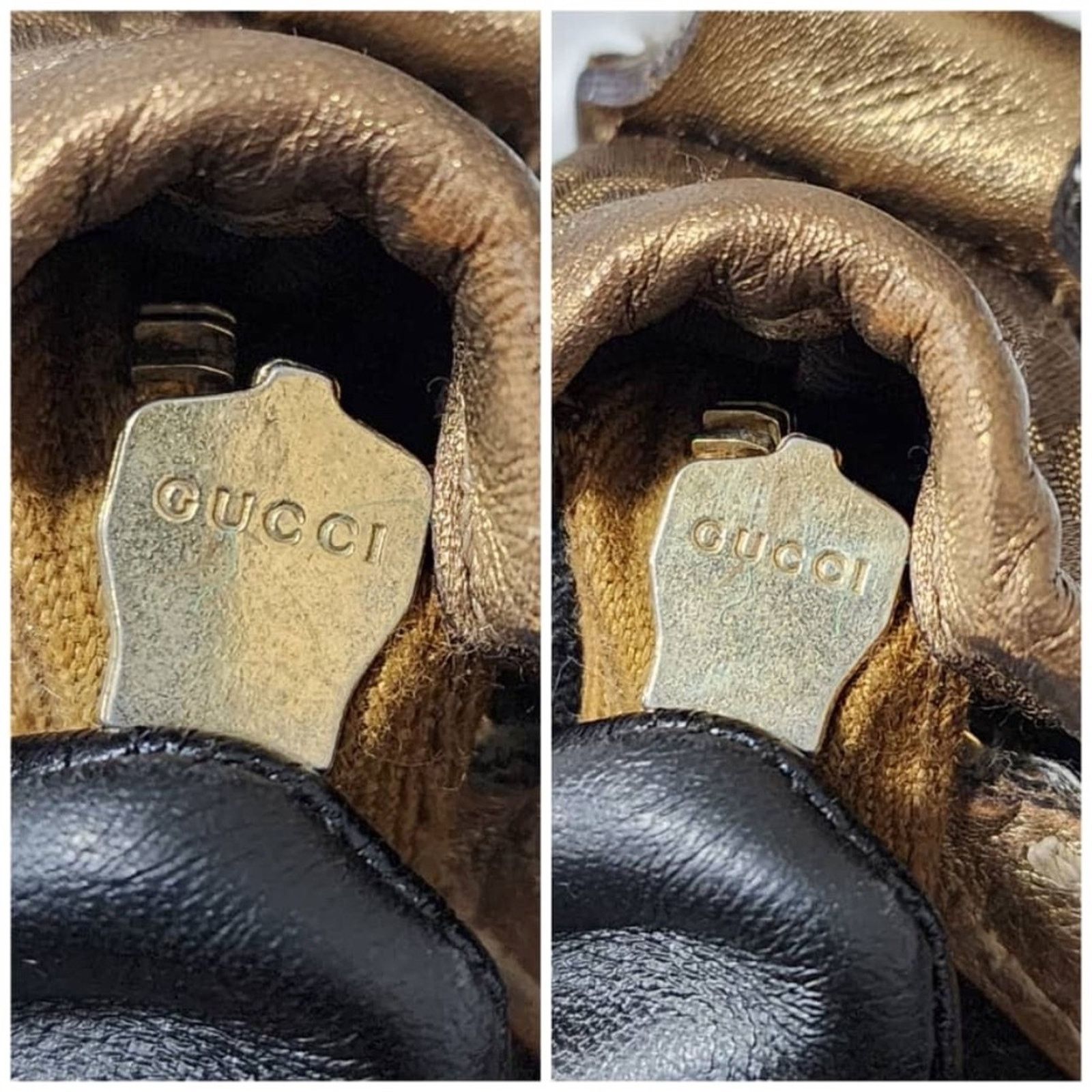 Gucci GUCCI GG Fabric Abbey Medium D-Ring Hobo Bag Gol Golden Brwn Size ONE SIZE - 8 Thumbnail
