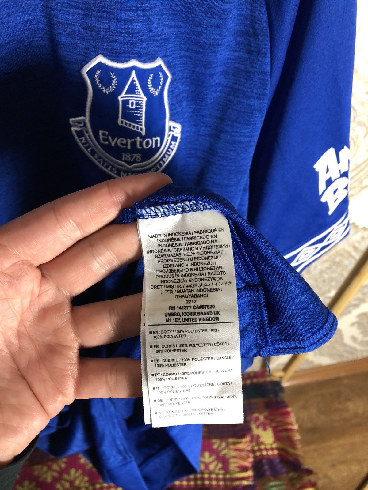 Umbro VINTAGE UMBRO FC EVERTON ENGLAND SOCCER JERSEY RETRO Y2K 90s Size US XXL / EU 58 / 5 - 5 Thumbnail