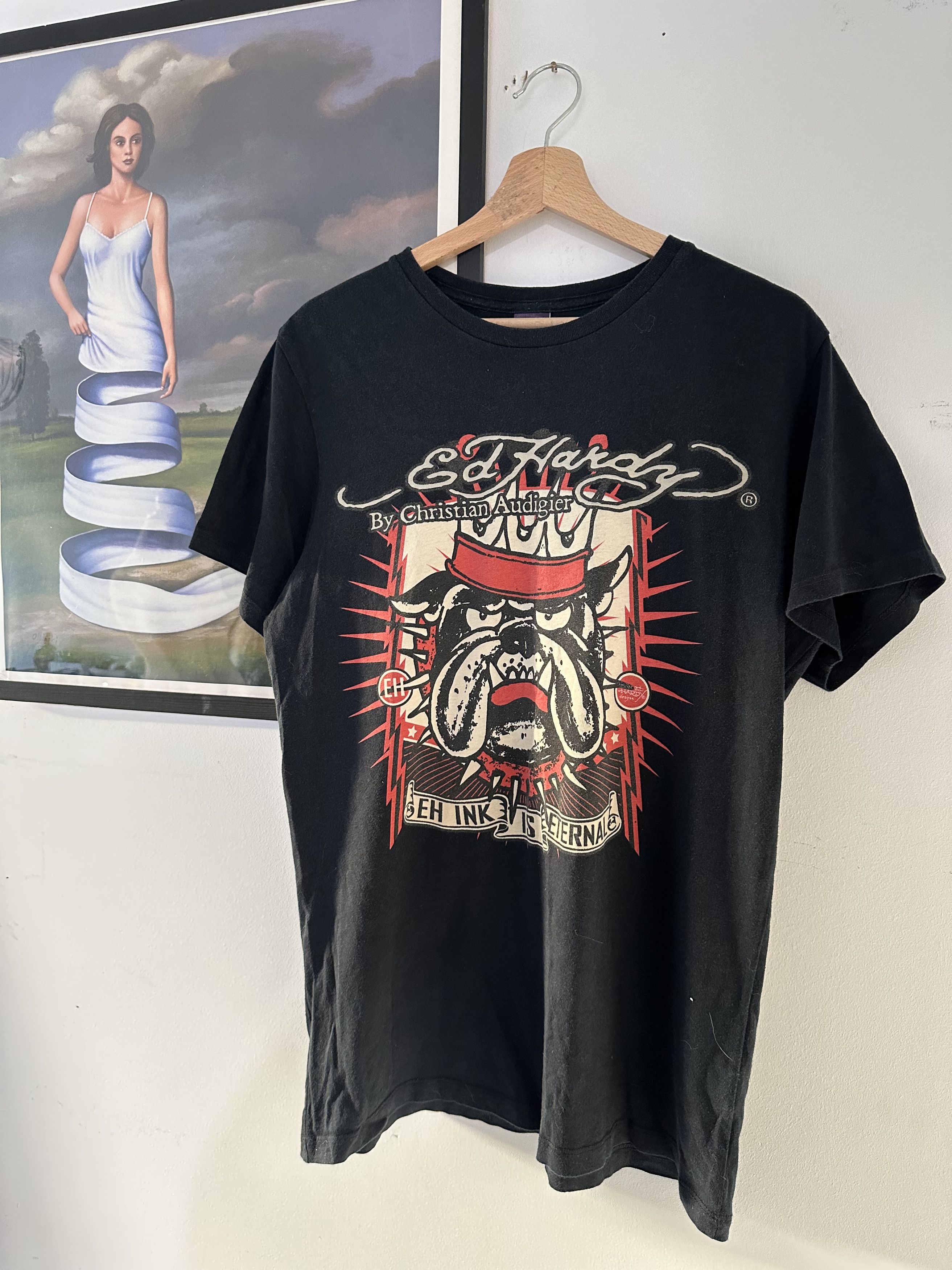 Vintage Y2K Drip Ed Hardy by Christian Audigier aop tshirt