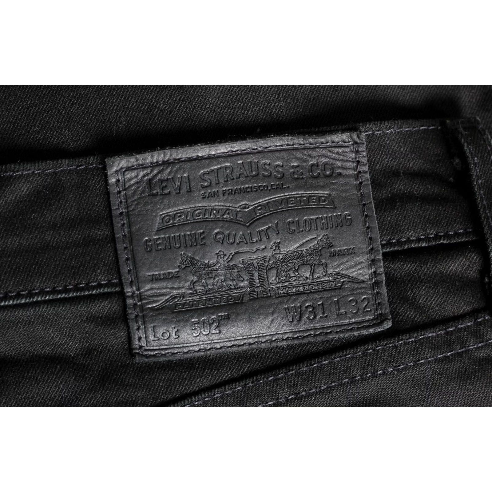 Levi's VINTAGE LEVI’S 502 PREMIUM Big E Tapered Jeans Men 31/32 Dark Denim Stretch DZ5988 Size US 31 - 2 Thumbnail
