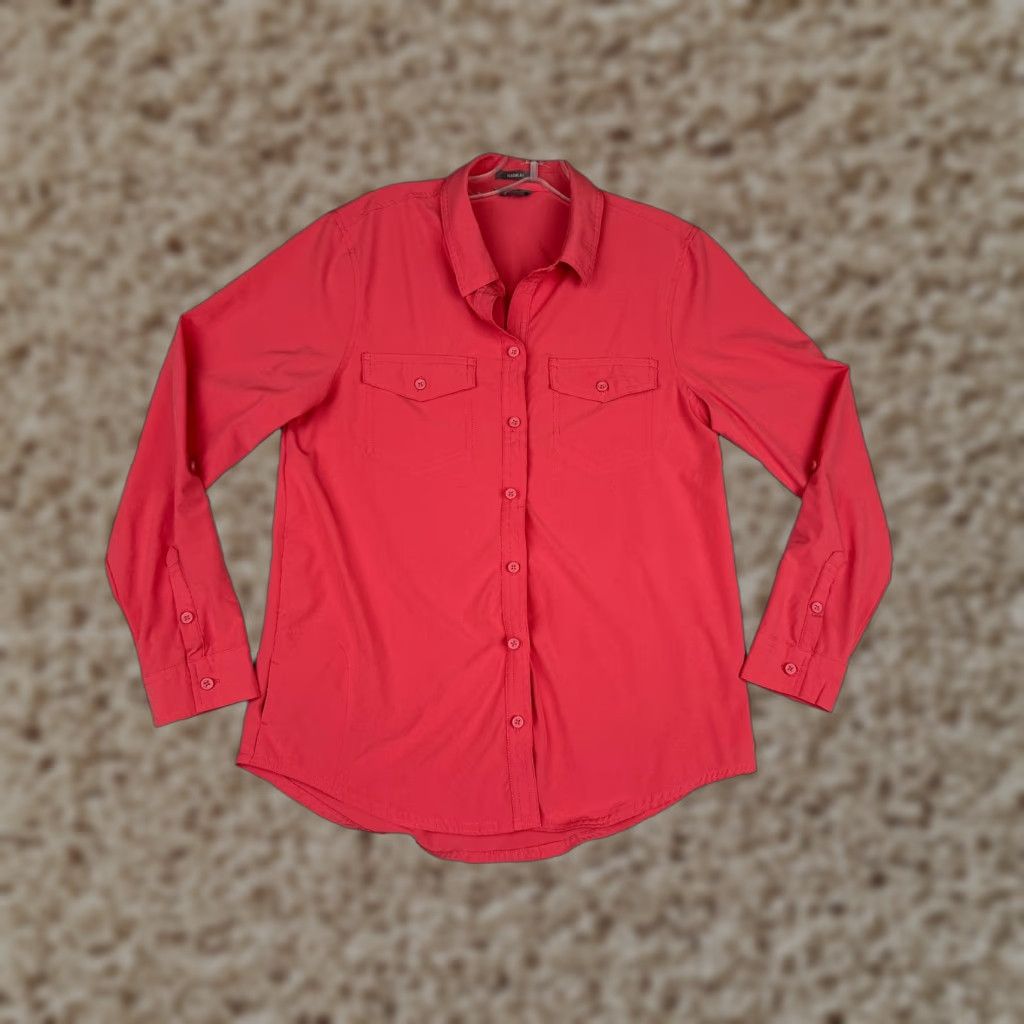 Eddie Bauer Eddie Bauer Shirt Women Small Pink Button Up Fishing Angler Long Sleeve Pocket Womens Size S / US 4 / IT 40 - 1 Thumbnail