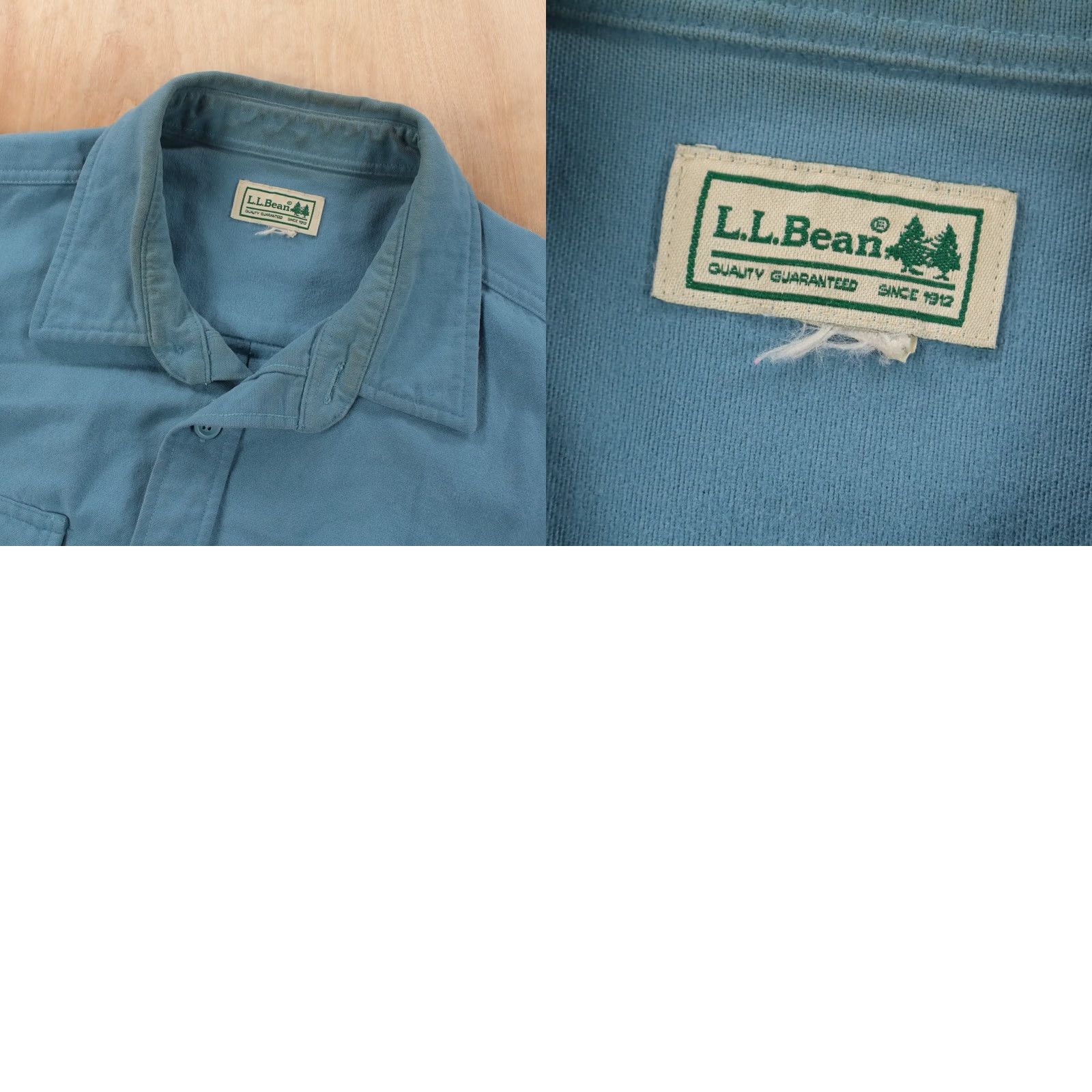 Vintage VINTAGE LL BEAN men's flannel shirt XL blue chamois camp faded distressed Size US XL / EU 56 / 4 - 8 Thumbnail