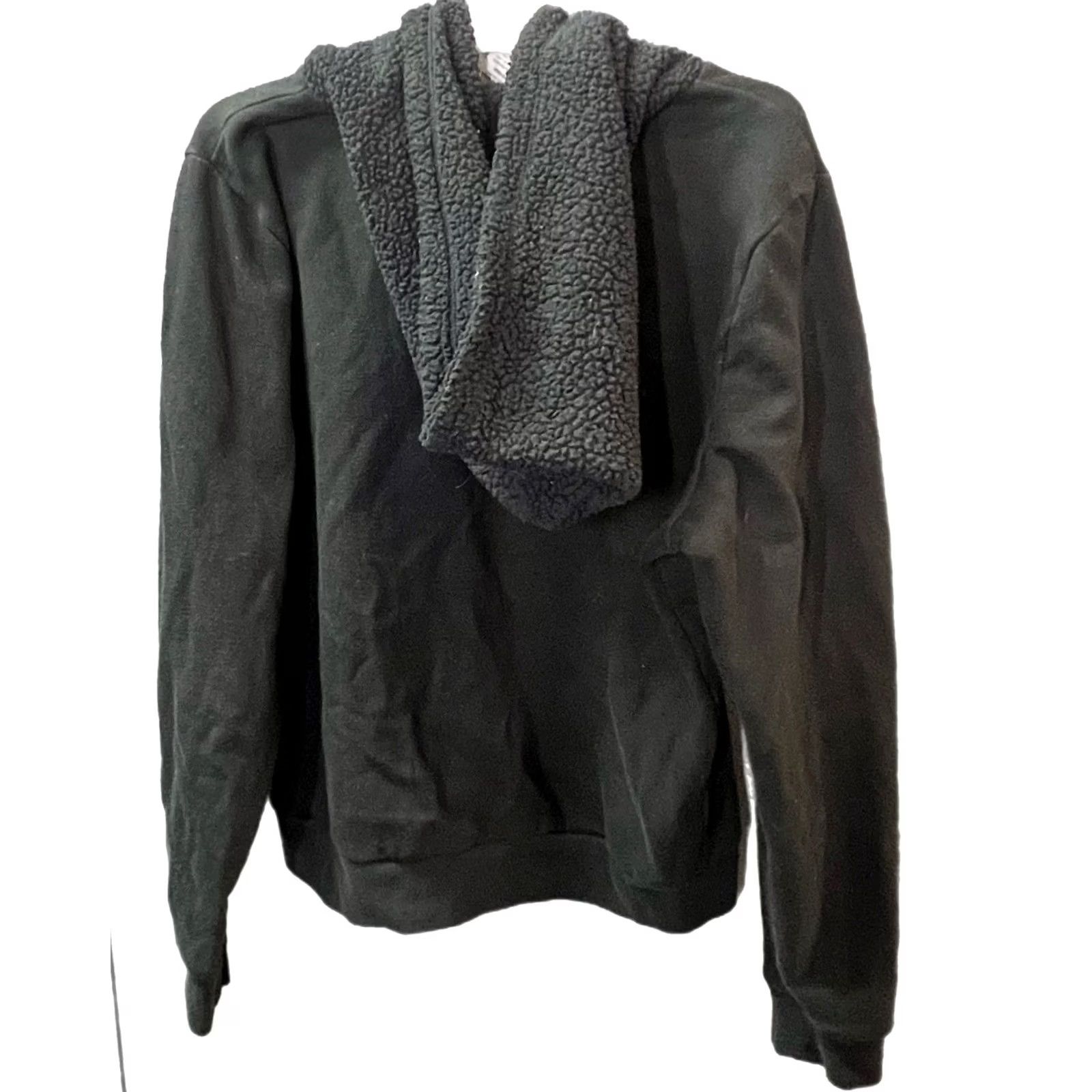 Victoria's Secret Victoria’s Secret PINK Hoodie Pullover Black Large Women Logo Hooded Pockets Full Zip Relaxed Knit Cotton Polyester Built-in Kangaroo Pocket Size L / US 10 / IT 46 - 7 Thumbnail